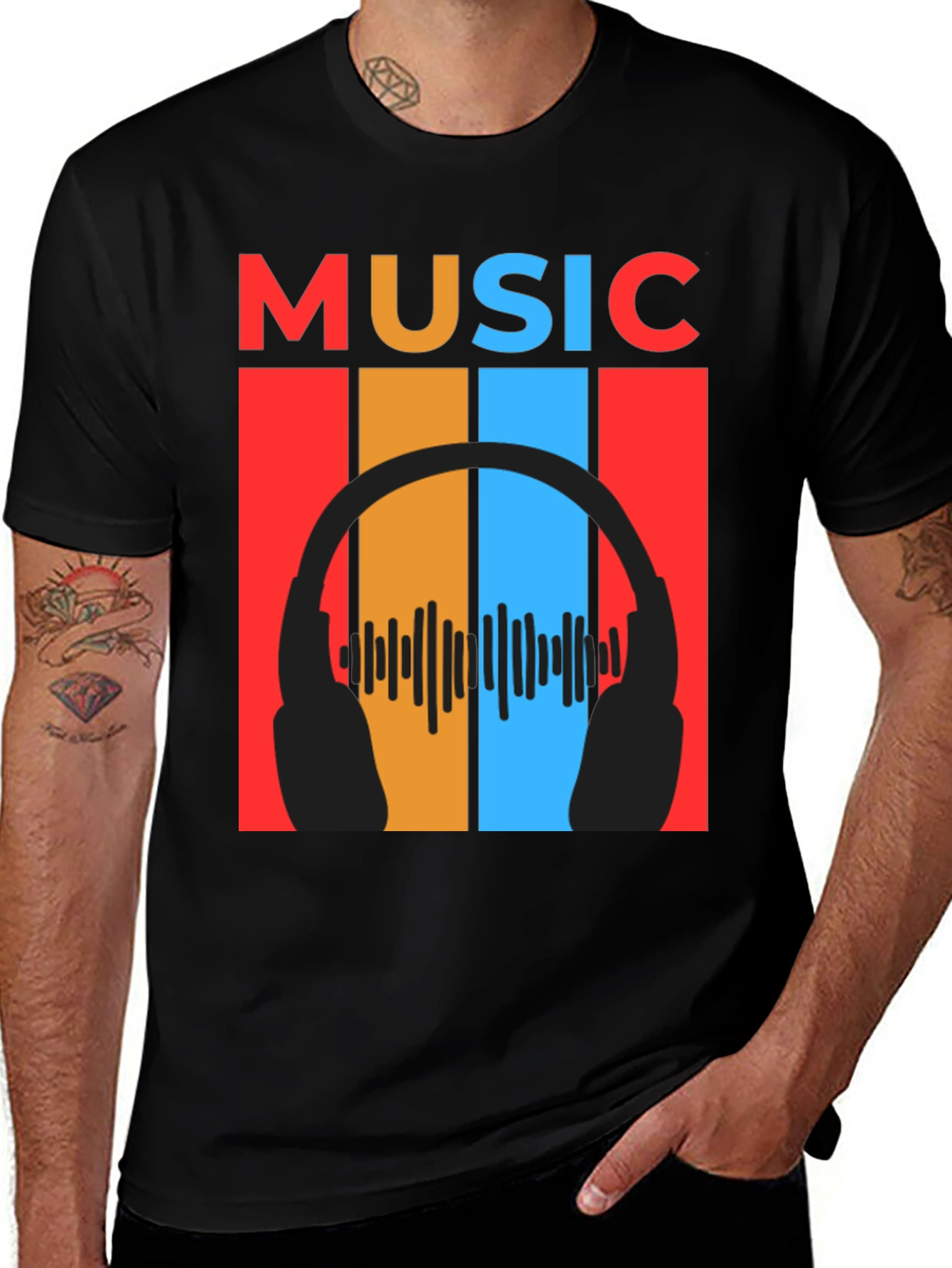 Variant 15 of Retro Music Headphones Graphic Tee