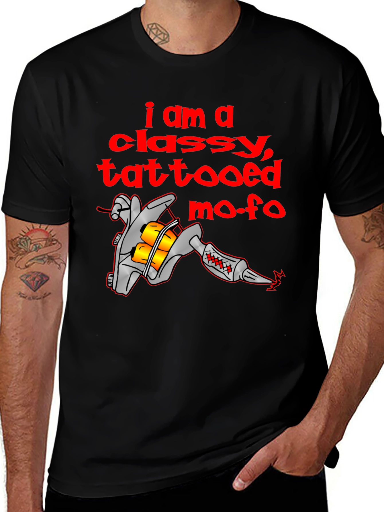 Variant 12 of Classy Tattooed Funny Graphic Tee