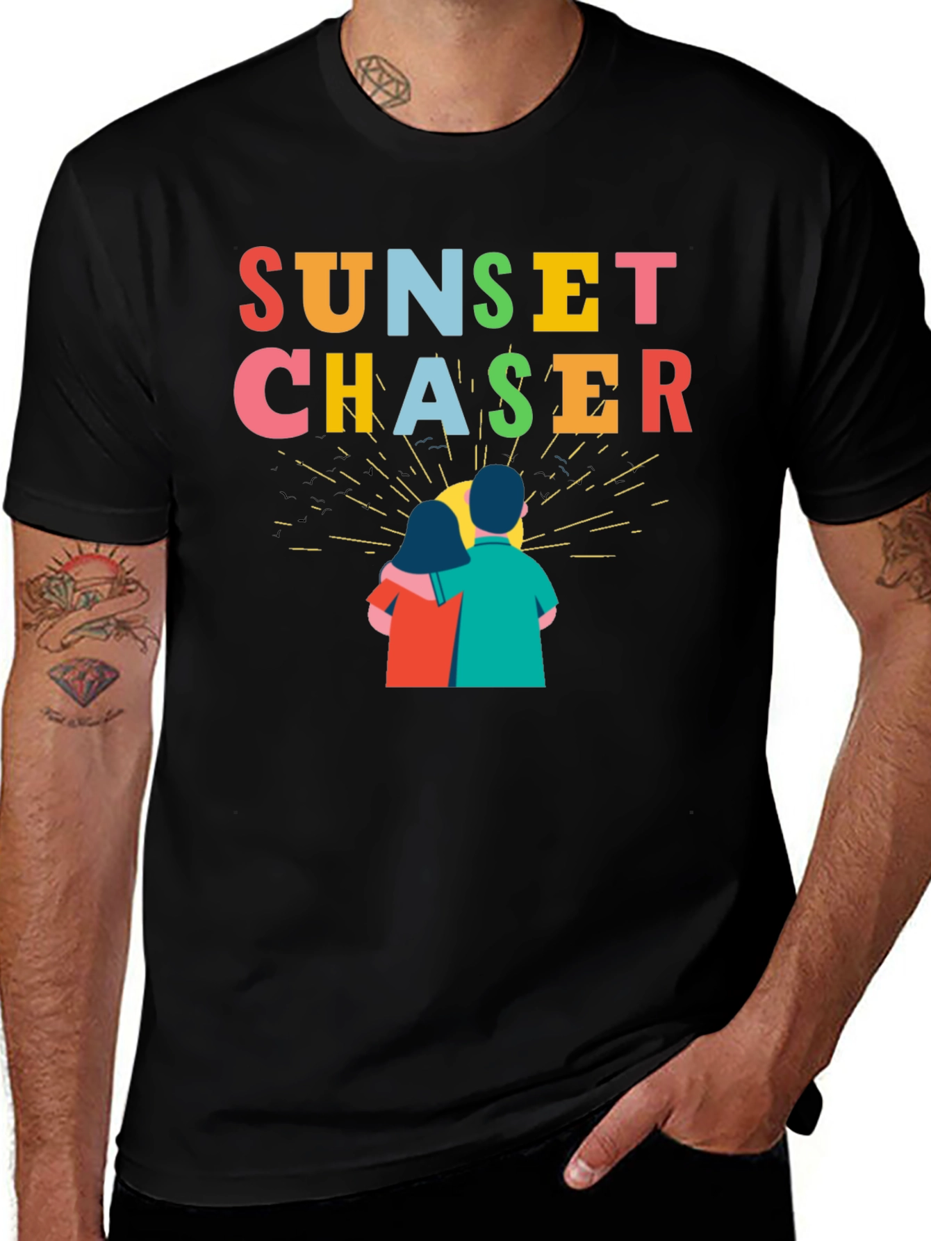 Sunset Chaser Graphic Tee - Couples Design