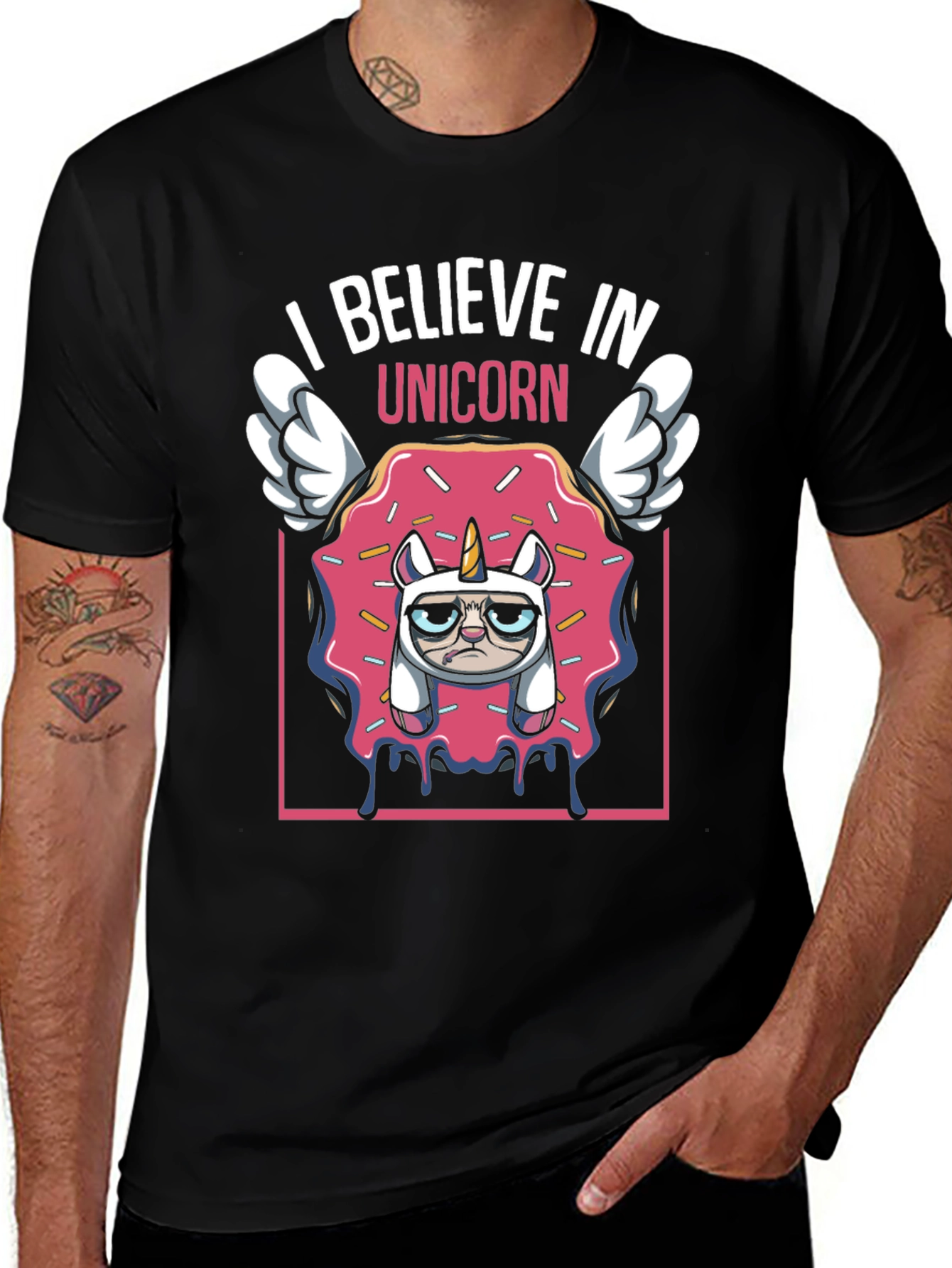 Variant 17 of I Believe In Unicorn Funny Graphic T-Shirt