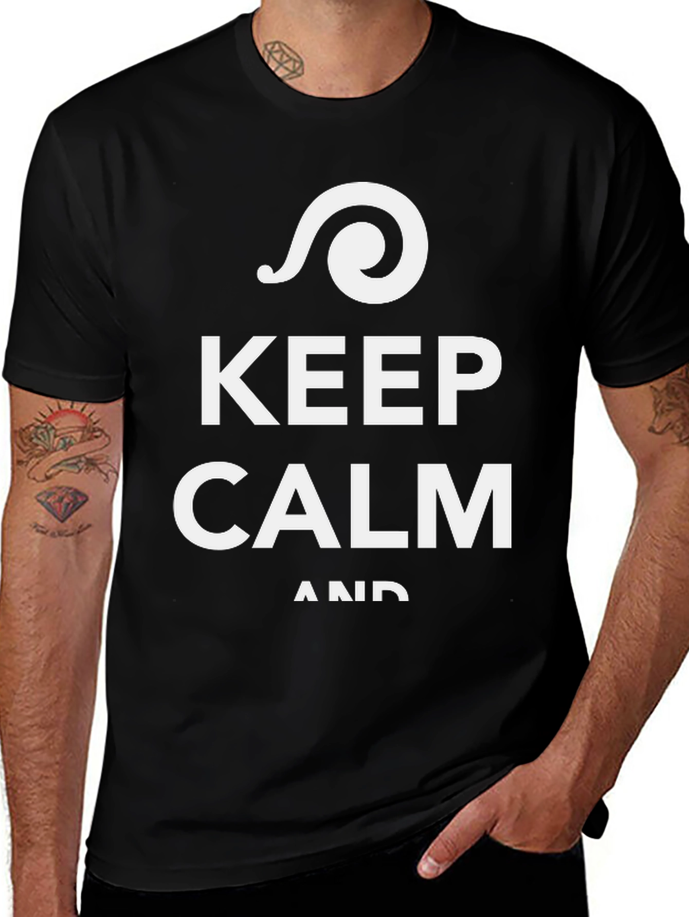 Variant 15 of Keep Calm Graphic T-Shirt - Black