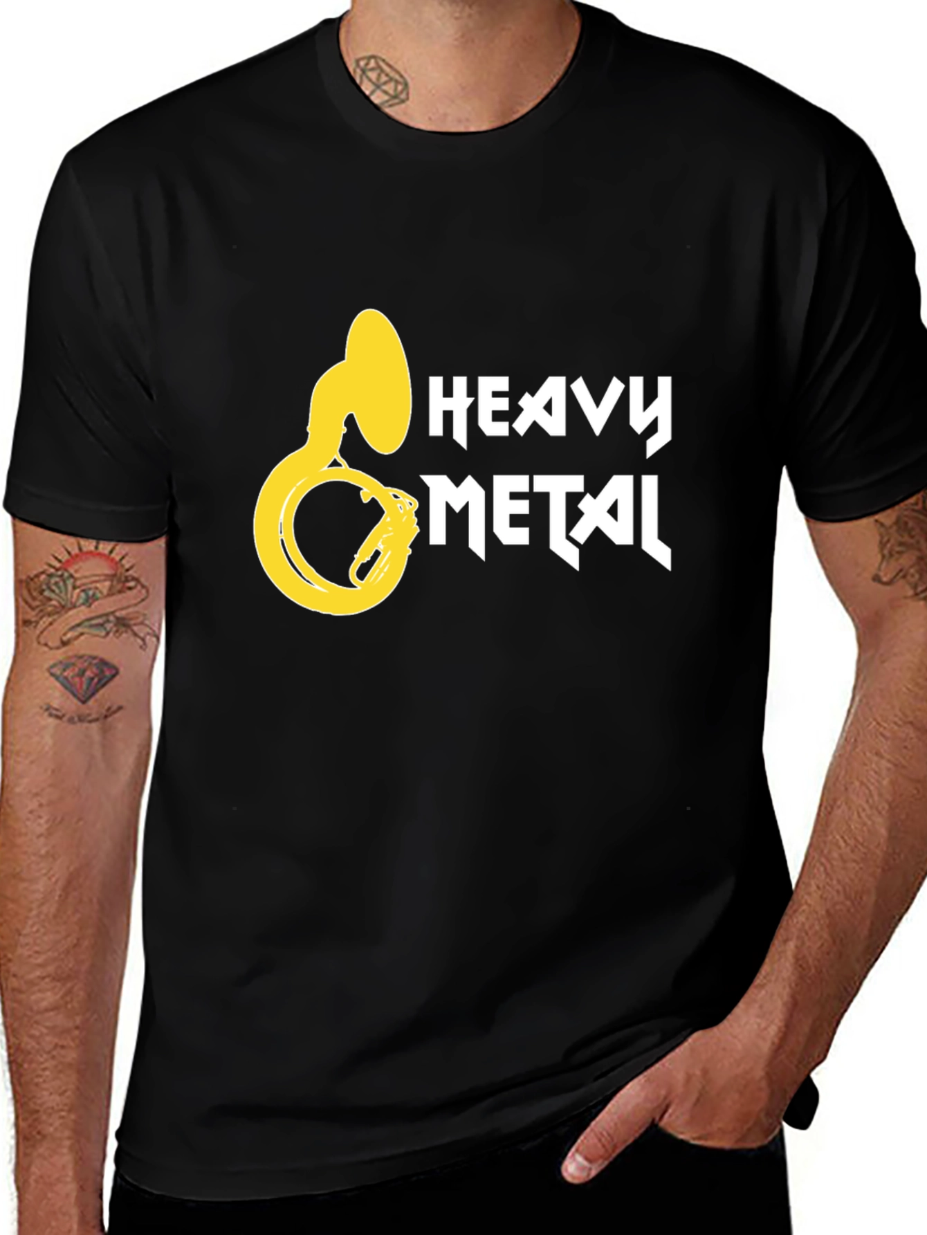 Variant 3 of Heavy Metal Tuba T-Shirt - Black
