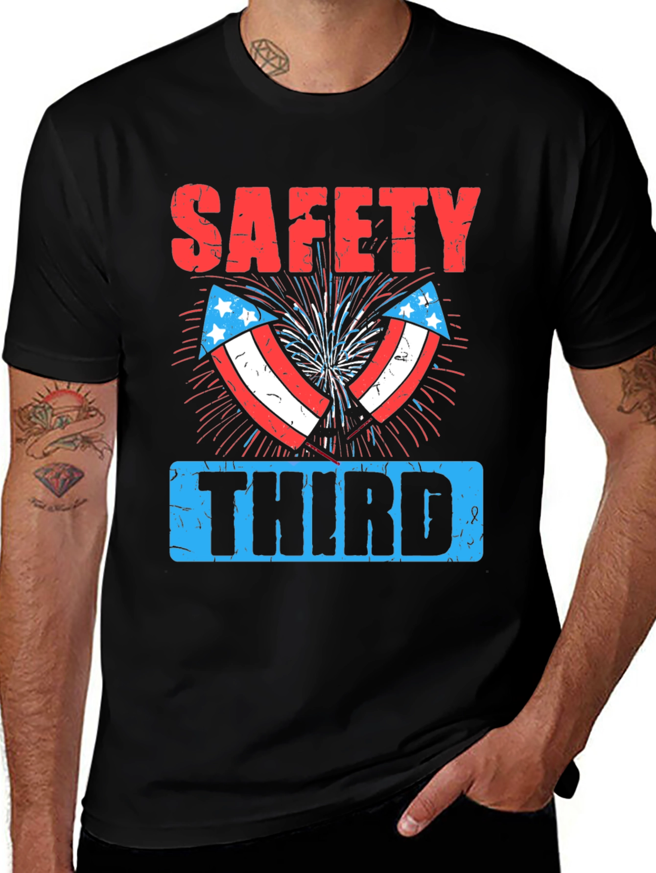 Variant 9 of Safety Third Patriotic T-Shirt