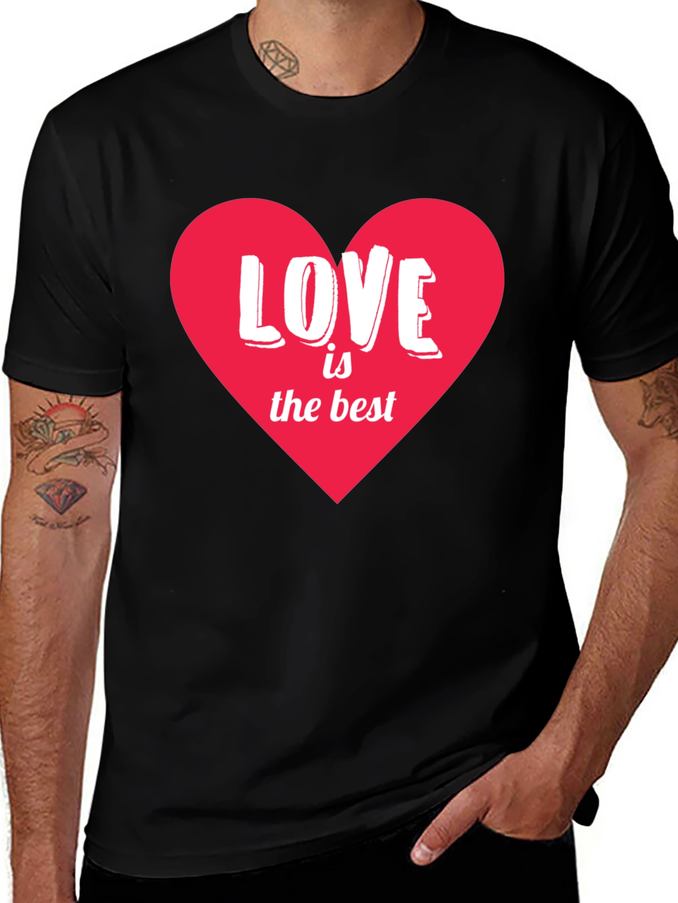 Love is the Best Heart Graphic T-Shirt
