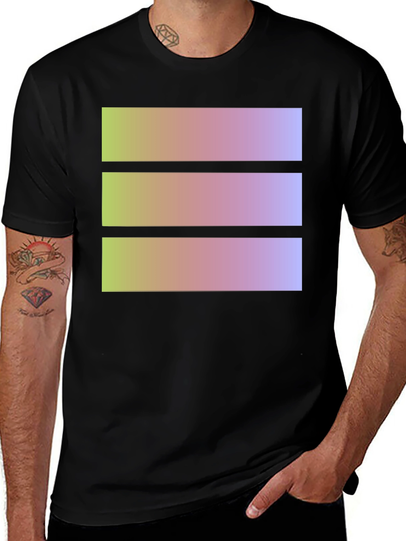 Variant 4 of Geometric Gradient T-Shirt - Casual Style