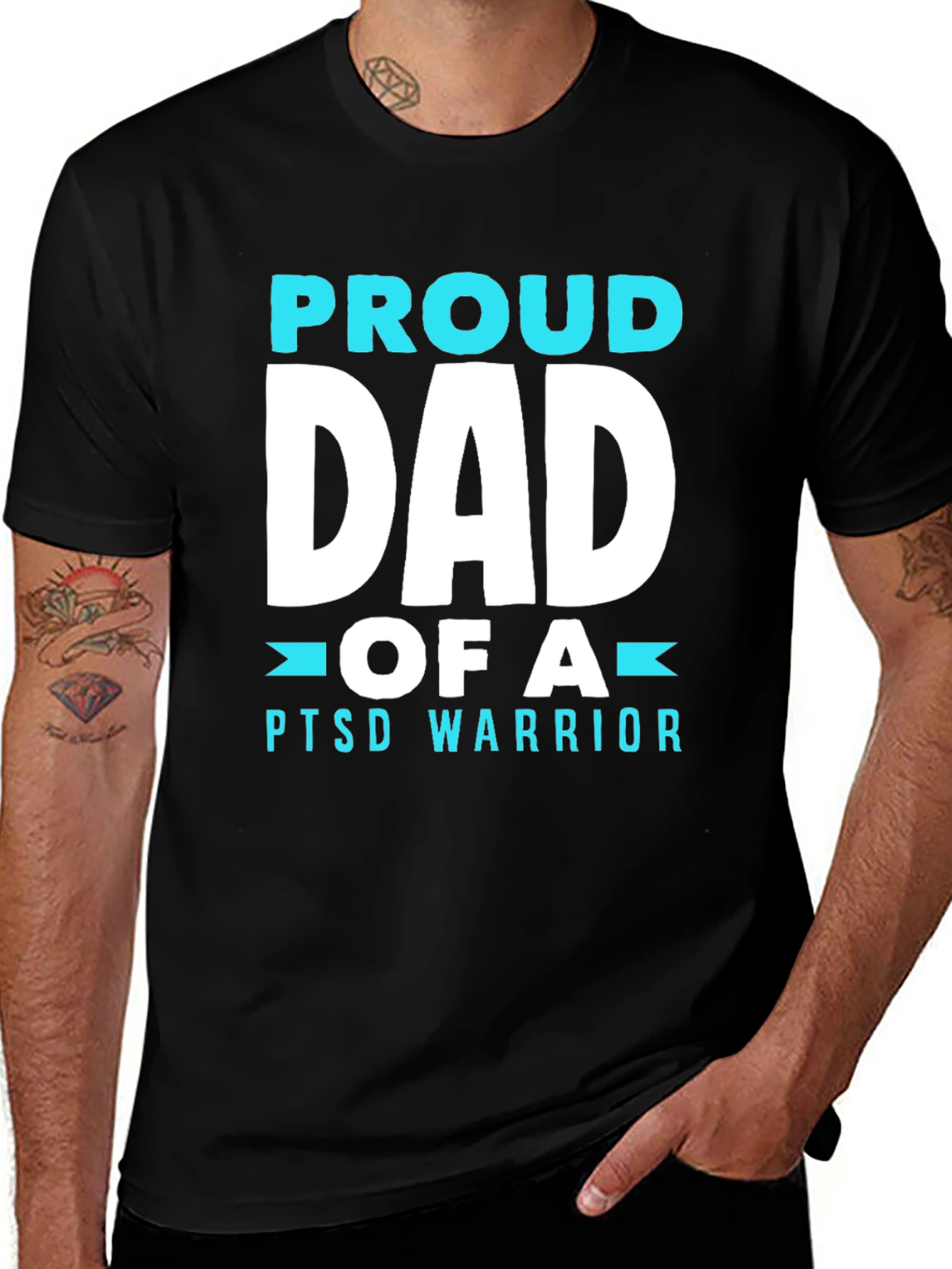 Variant 12 of Proud Dad of a PTSD Warrior T-Shirt