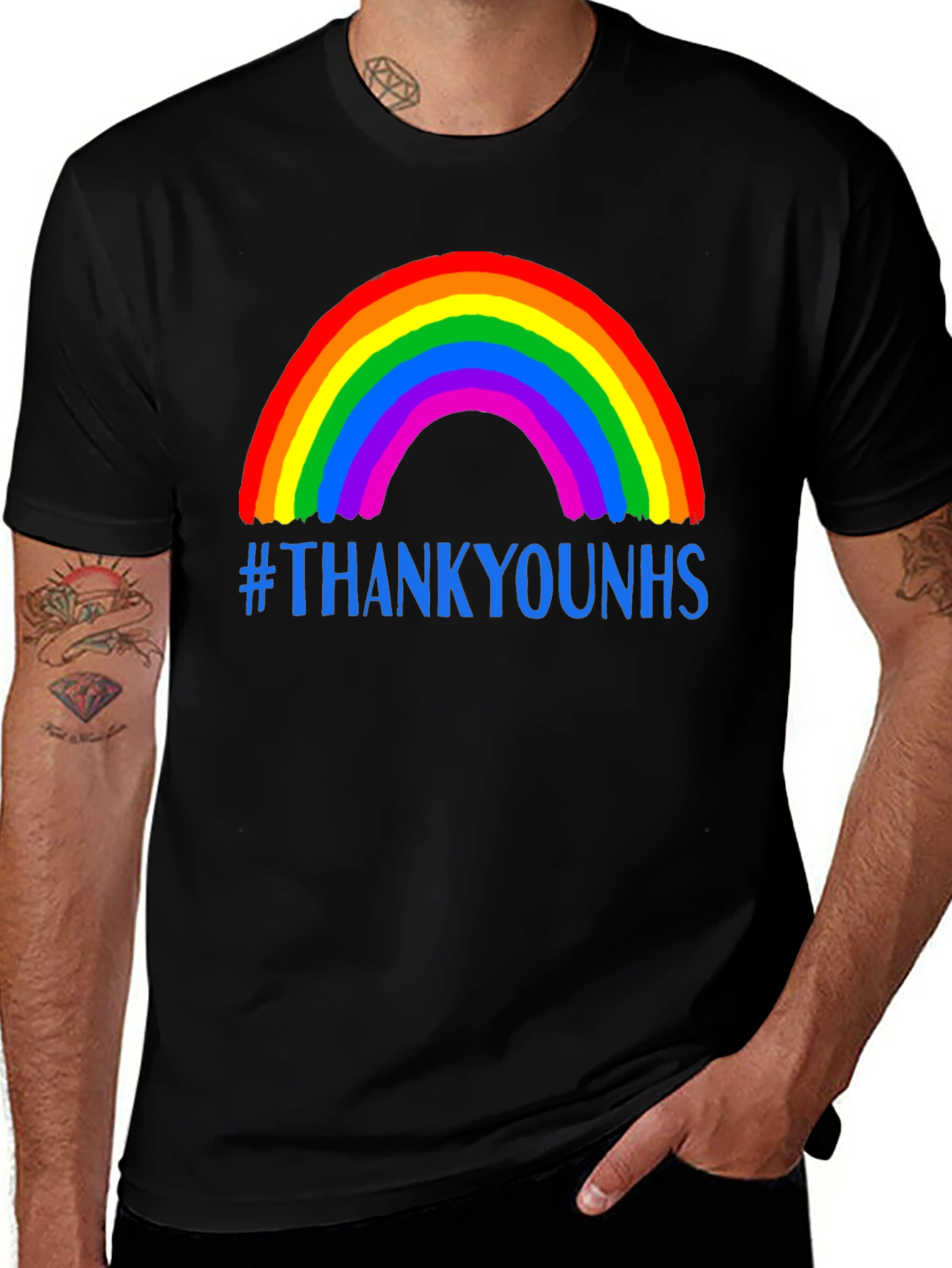 Thank You NHS Rainbow T-Shirt - Support Healthcare Workers