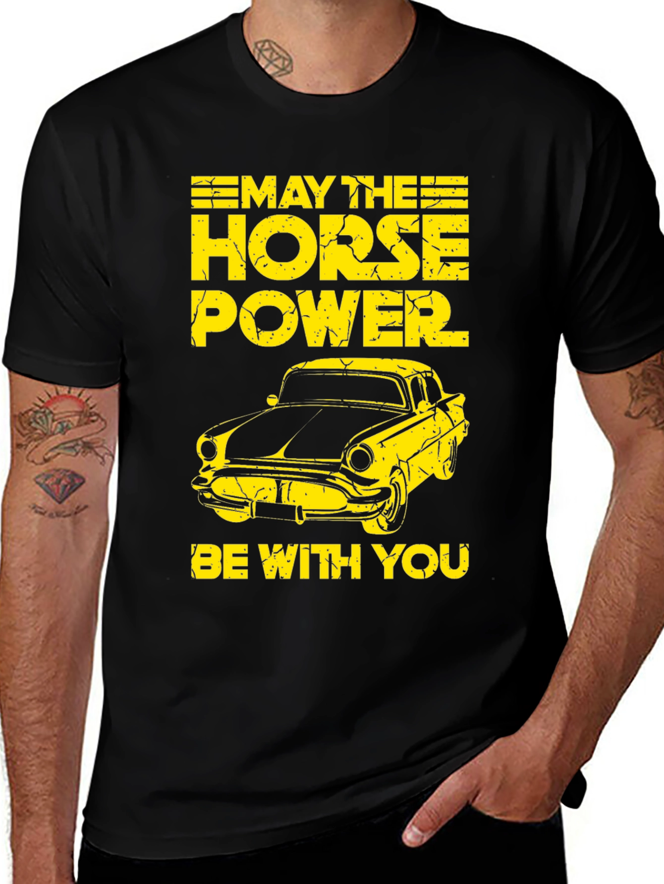 Variant 5 of May The Horsepower Be With You - Classic Car T-Shirt