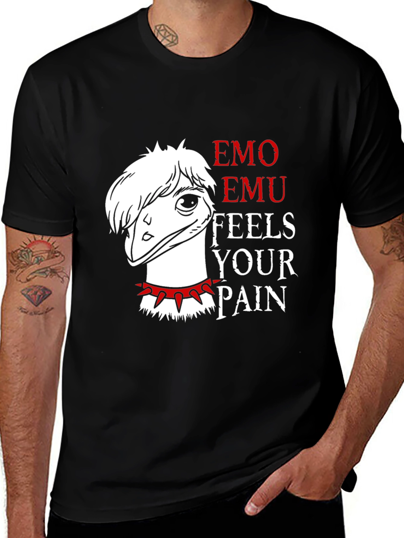 Variant 27 of Emo Emu Feels Your Pain T-Shirt
