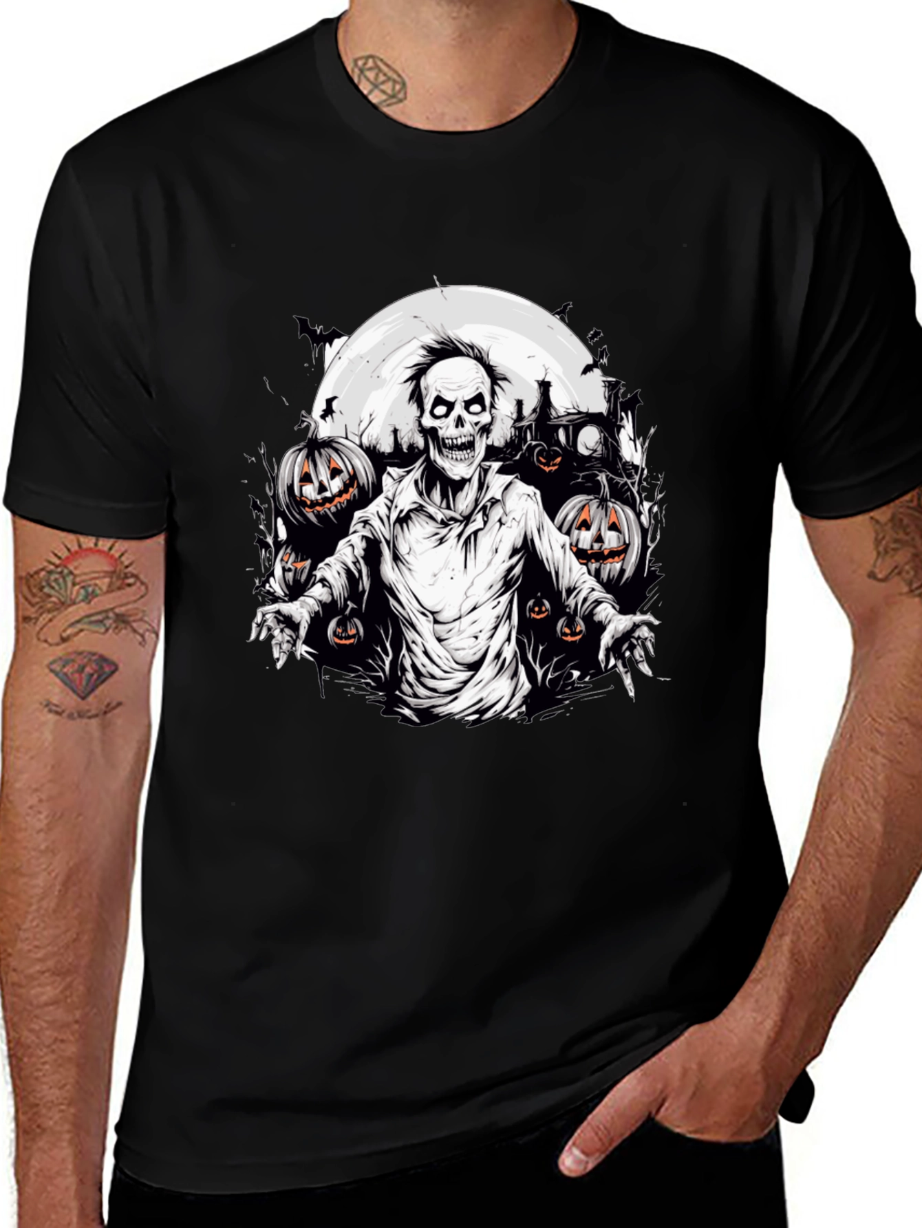 Variant 10 of Halloween Zombie T-Shirt: Spooky Season Apparel