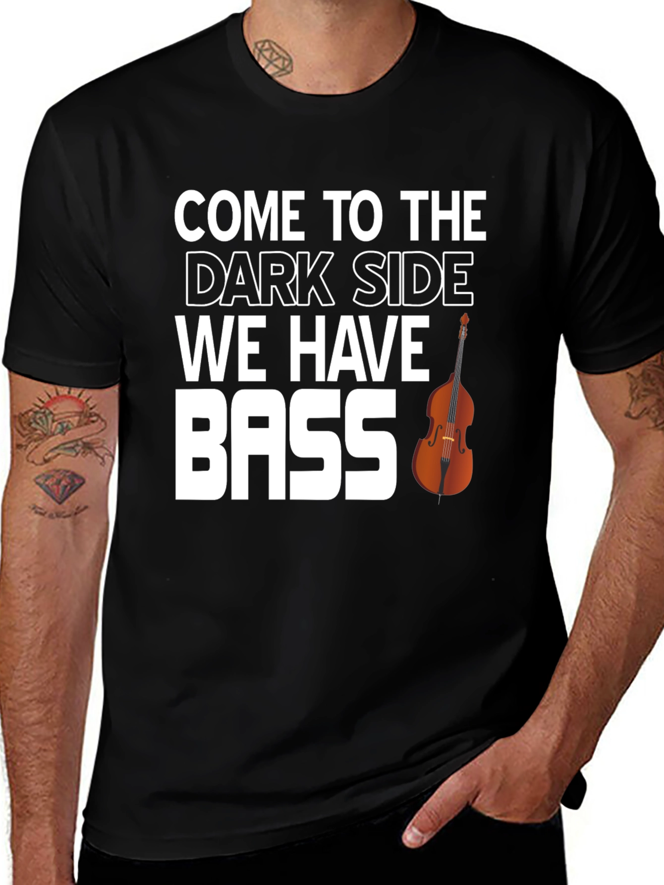 Variant 10 of Come to the Dark Side Bass T-Shirt