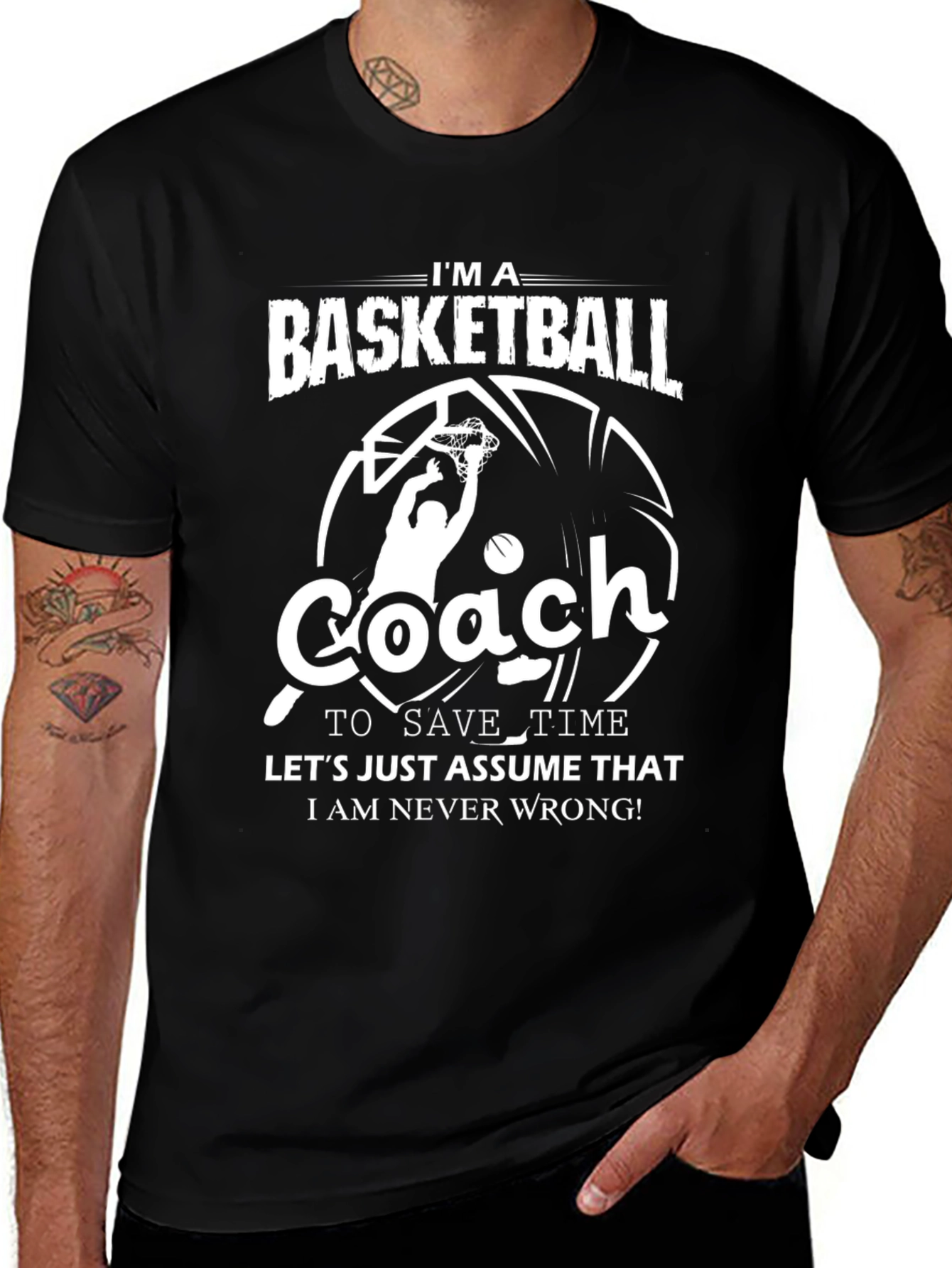 Variant 17 of Basketball Coach T-Shirt - Funny Slogan Tee