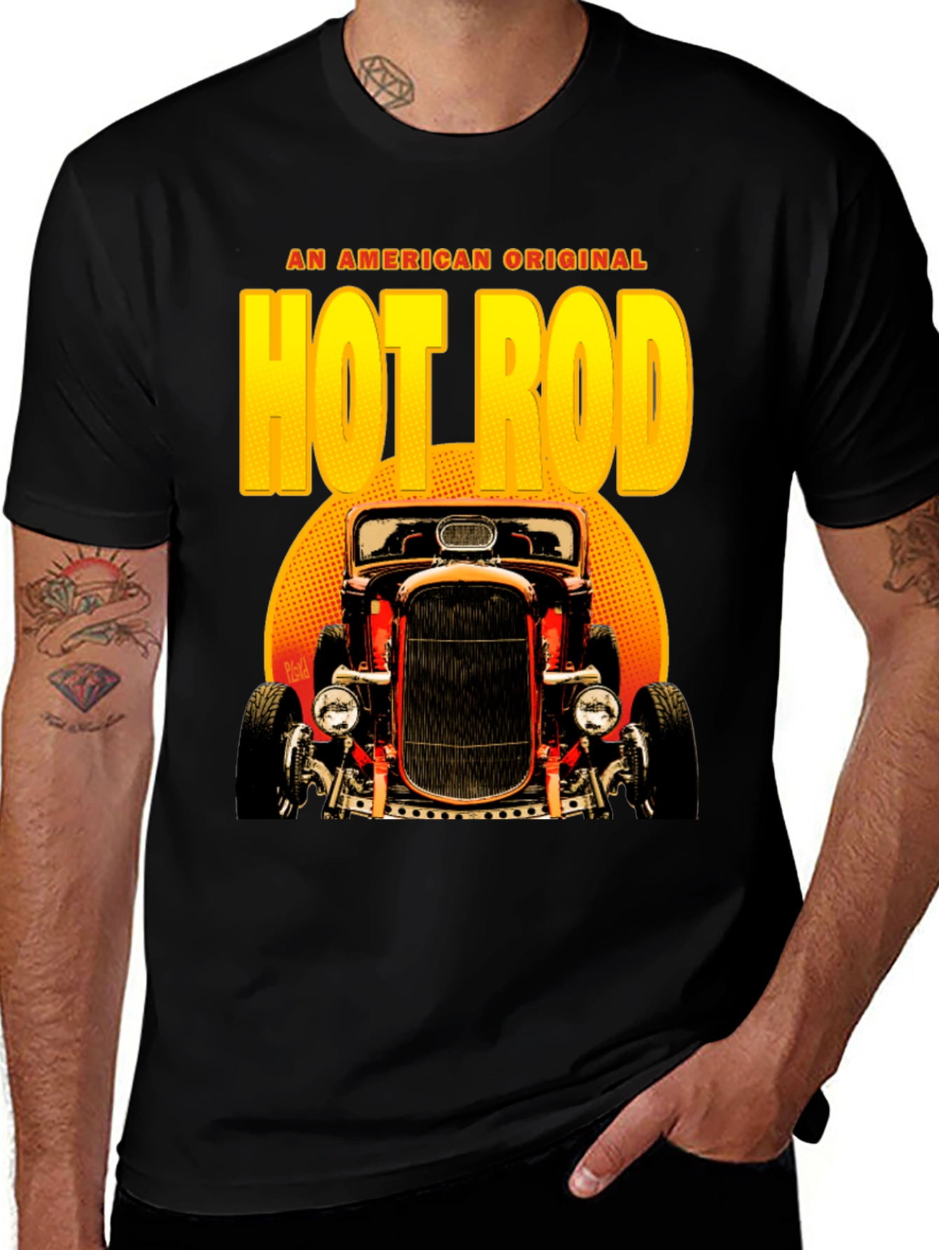 Variant 24 of Hot Rod Graphic Tee - American Original Black T-Shirt