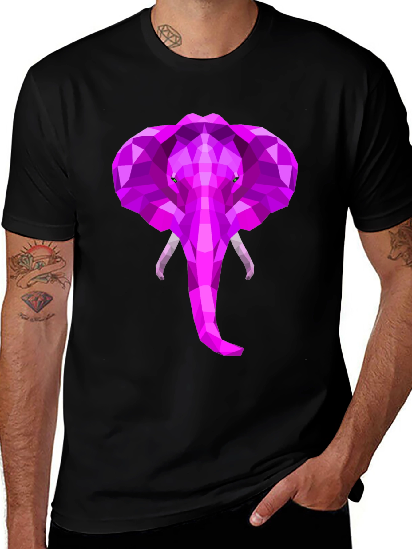 Variant 30 of Geometric Elephant Tee - Stylish Graphic T-Shirt