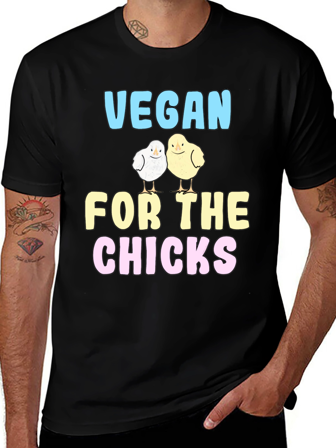 Variant 25 of Vegan For The Chicks Graphic Tee