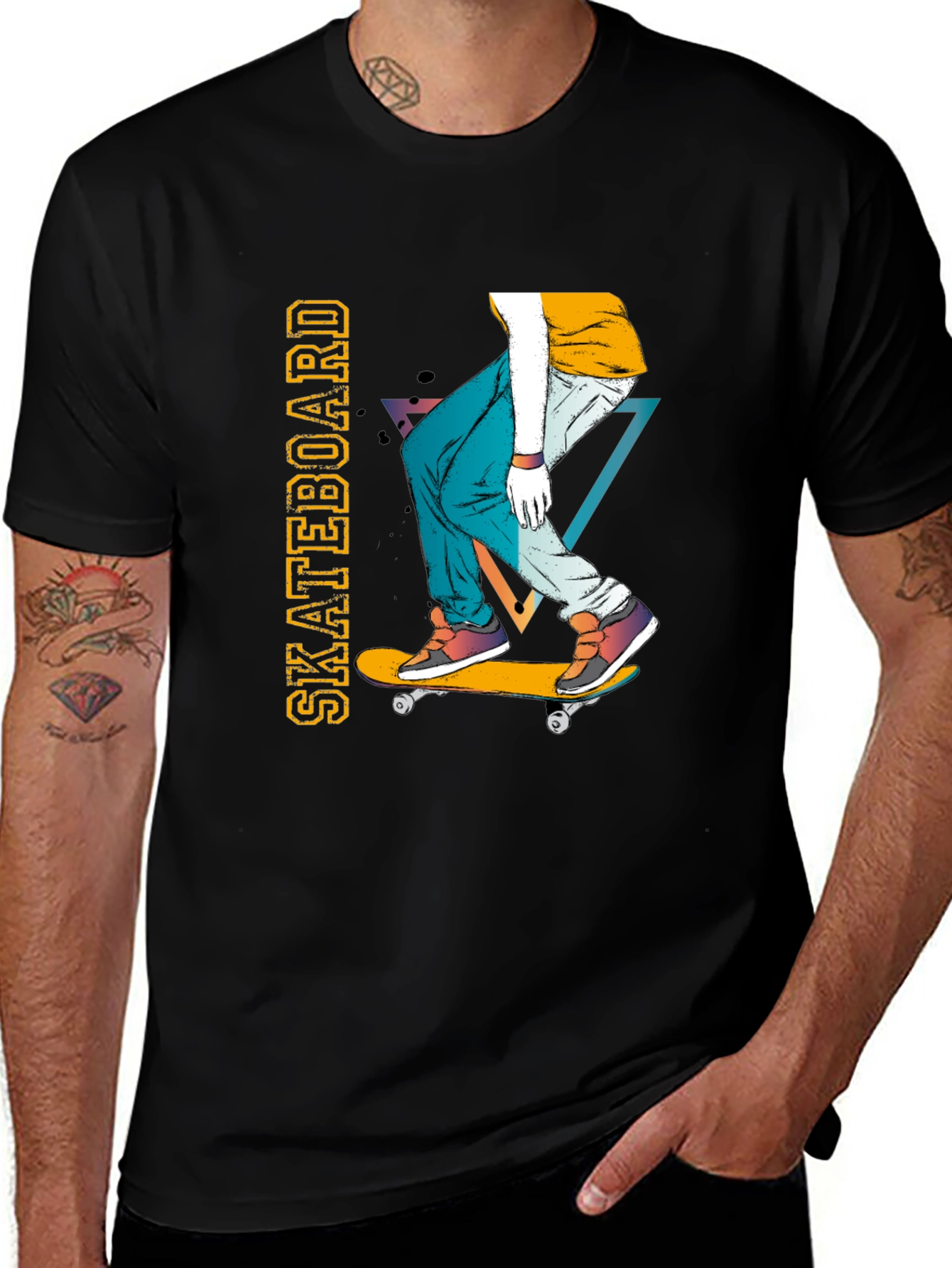 Variant 7 of Skateboarder Graphic Tee - Cool Casual Style