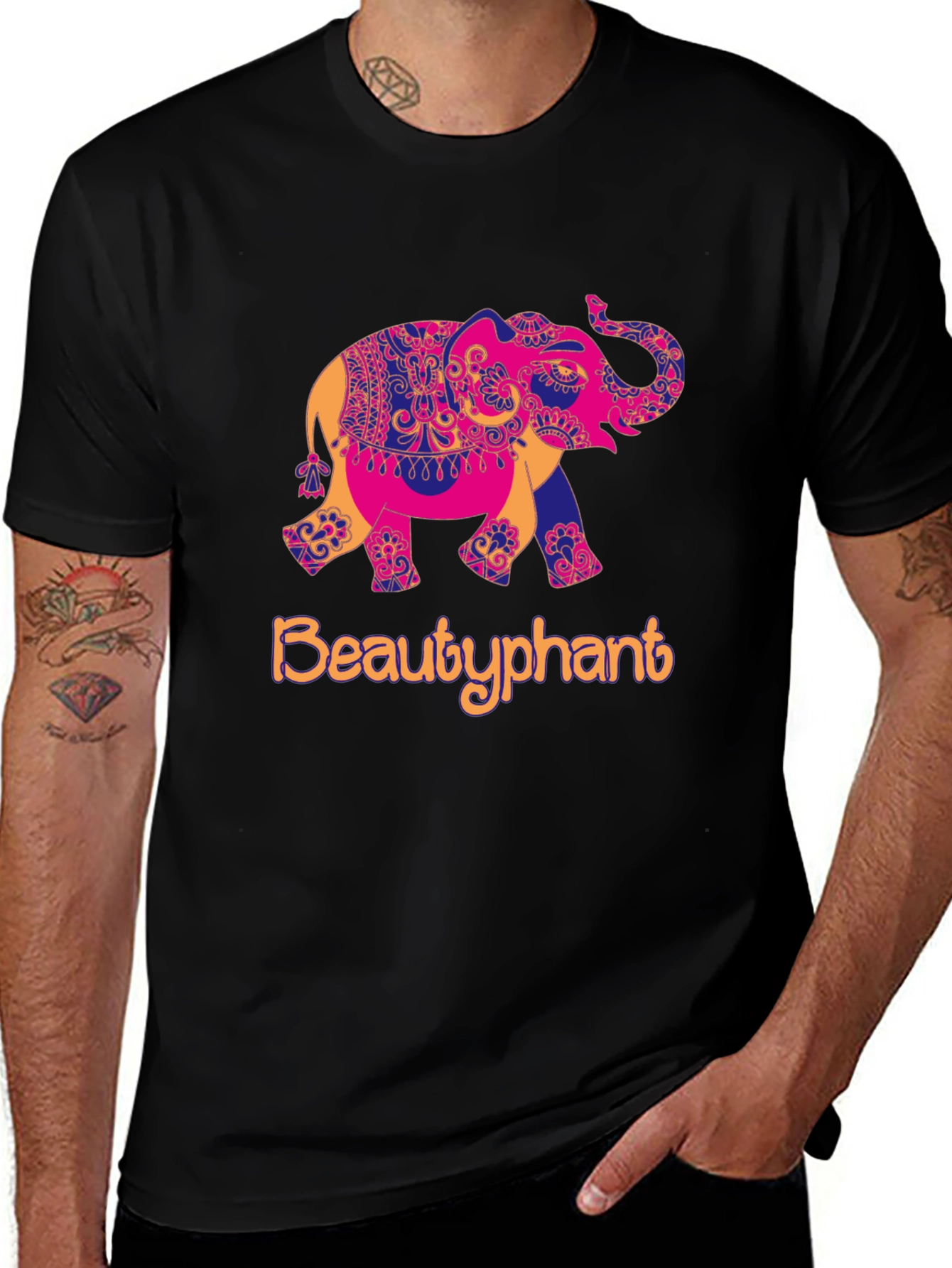 Variant 14 of Beautyphant Black Graphic Tee
