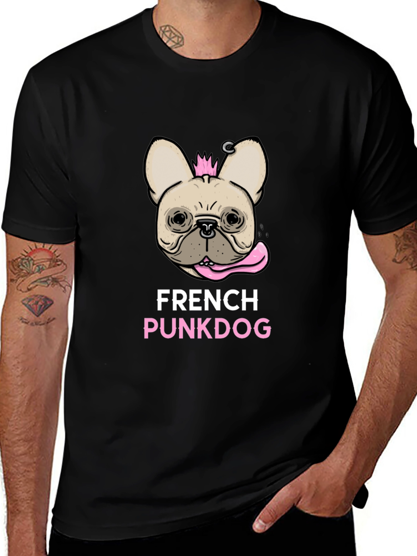 Variant 8 of French Punk Dog Graphic T-Shirt