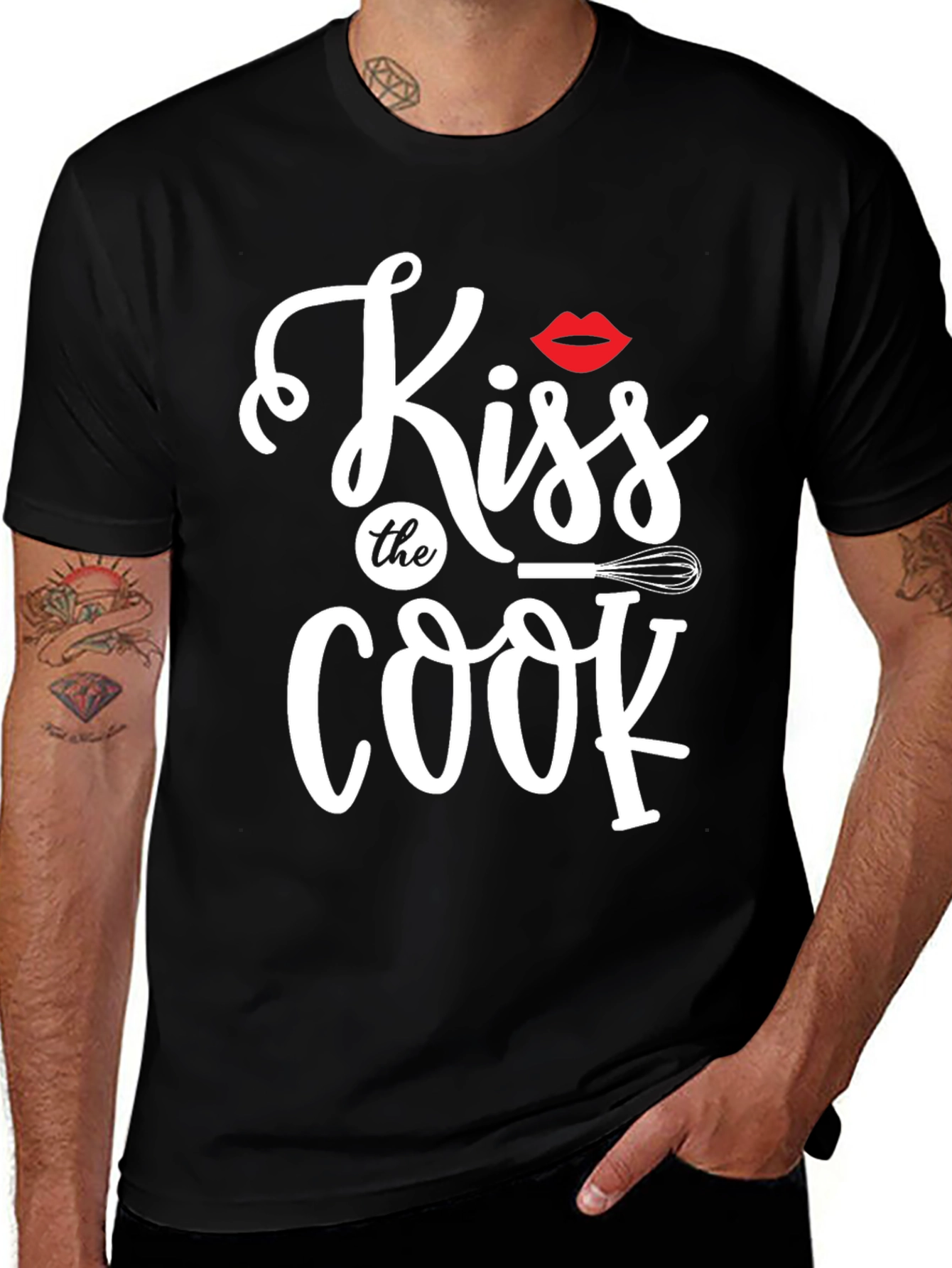 Kiss the Cook Graphic Tee - Black
