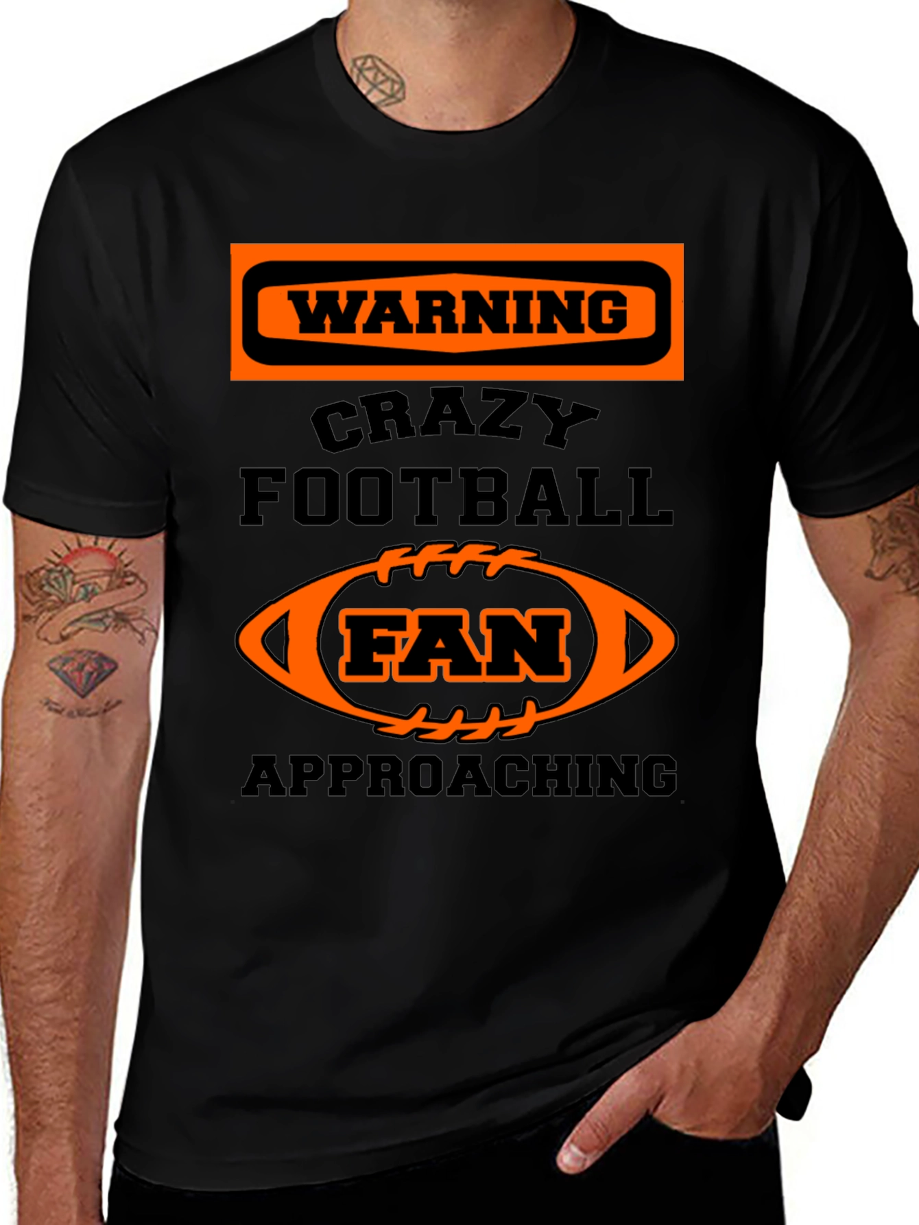 Variant 3 of Warning Crazy Football Fan Graphic T-Shirt