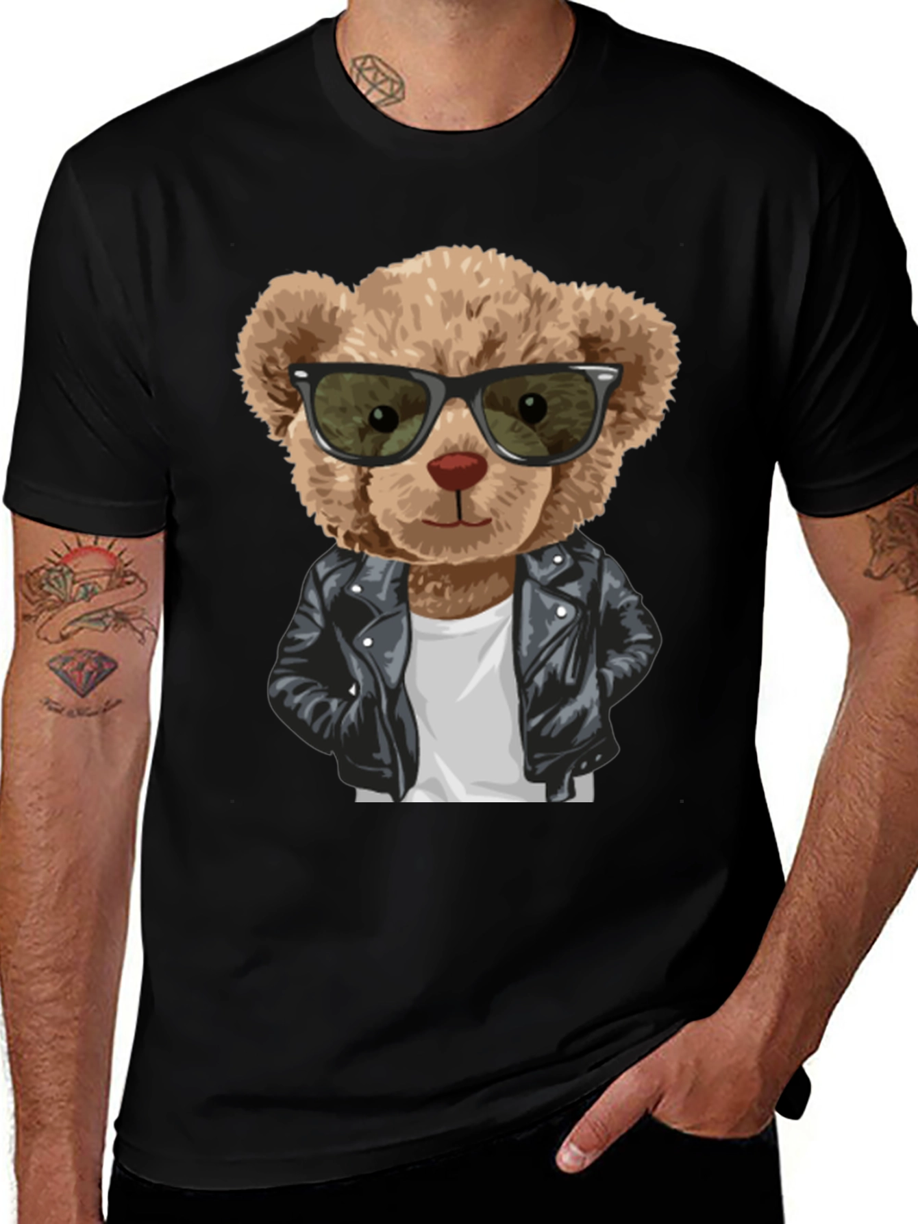 Variant 4 of Cool Teddy Bear Graphic Tee