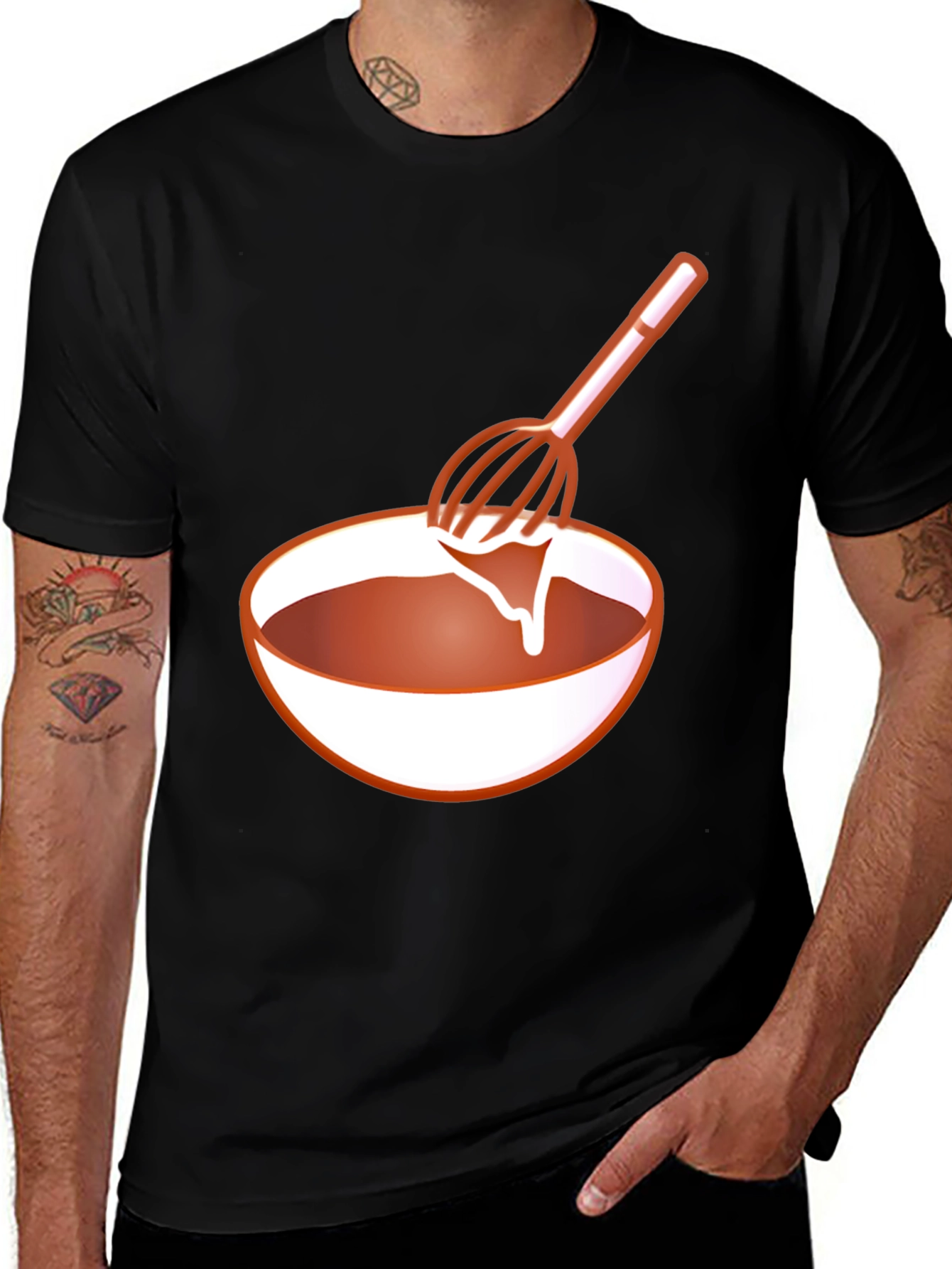 Variant 16 of Chef's Whisk Bowl Black T-Shirt