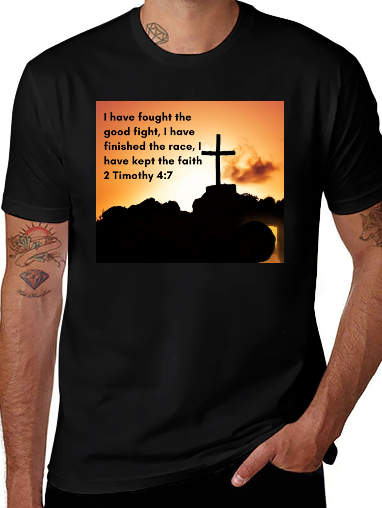 Variant 11 of Faithful Race T-Shirt - 2 Timothy 4:7
