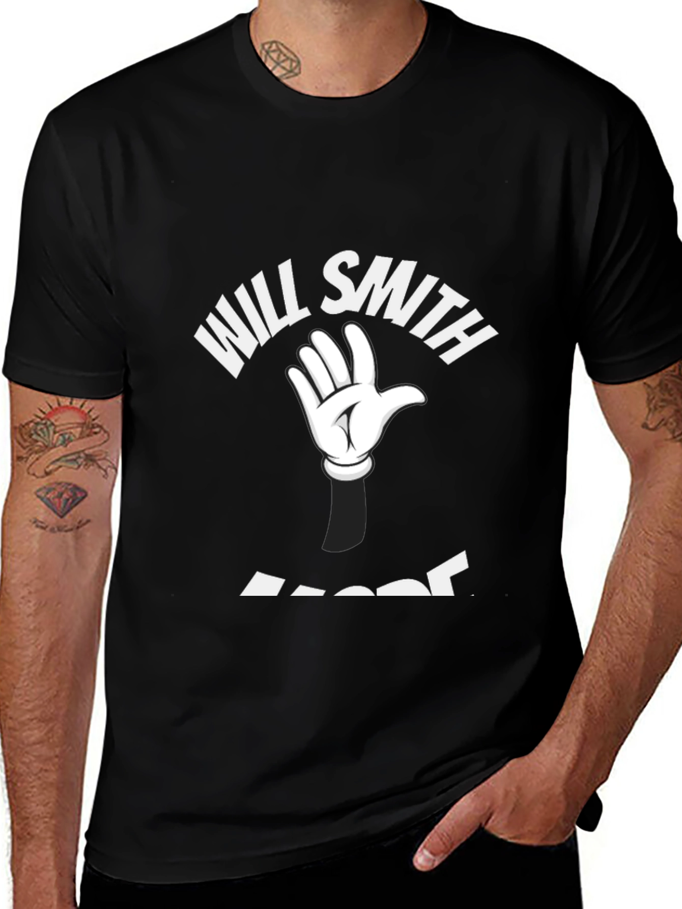 Will Smith Hand Graphic Black T-Shirt
