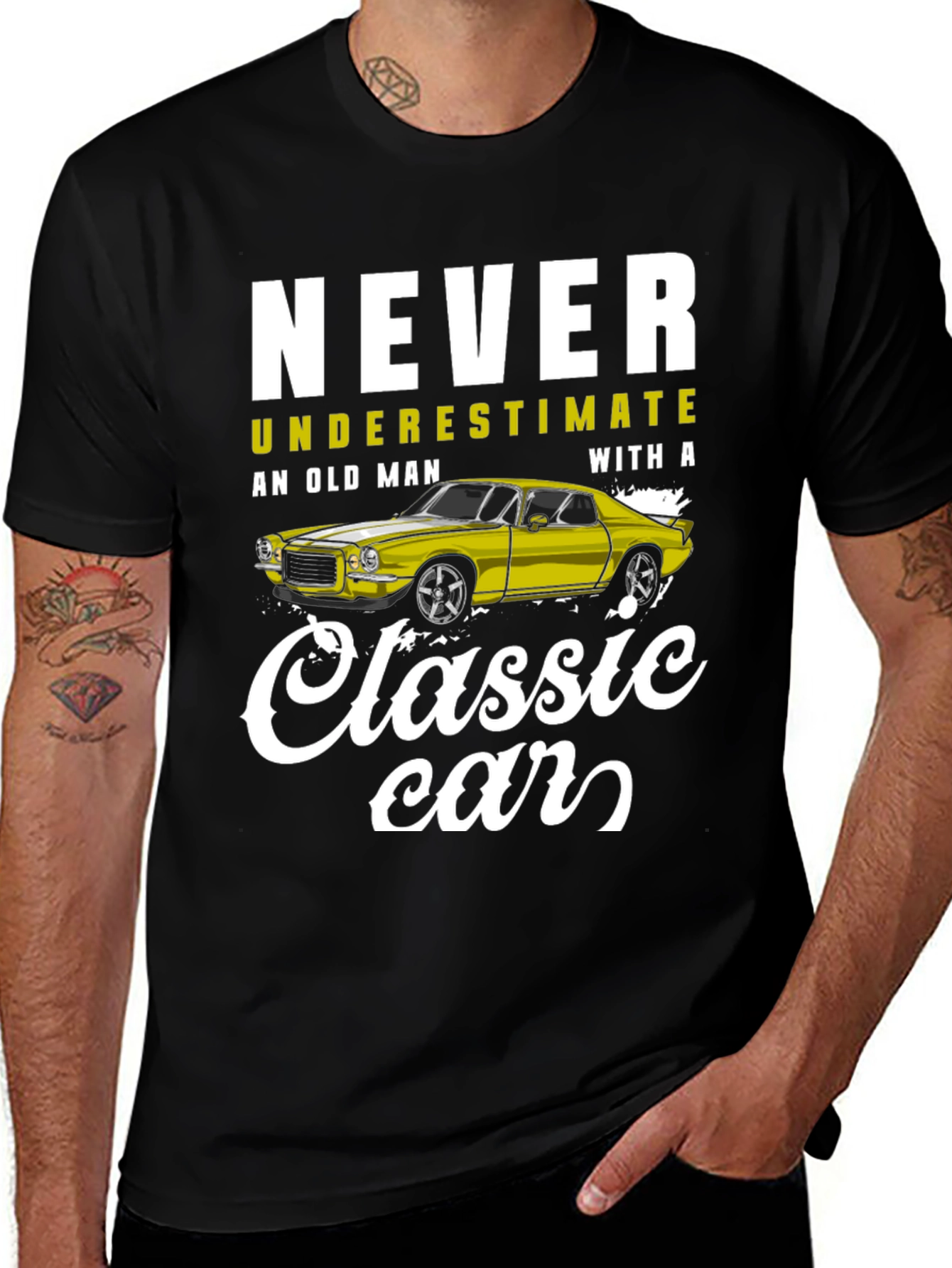Variant 23 of Classic Car T-Shirt - Never Underestimate an Old Man