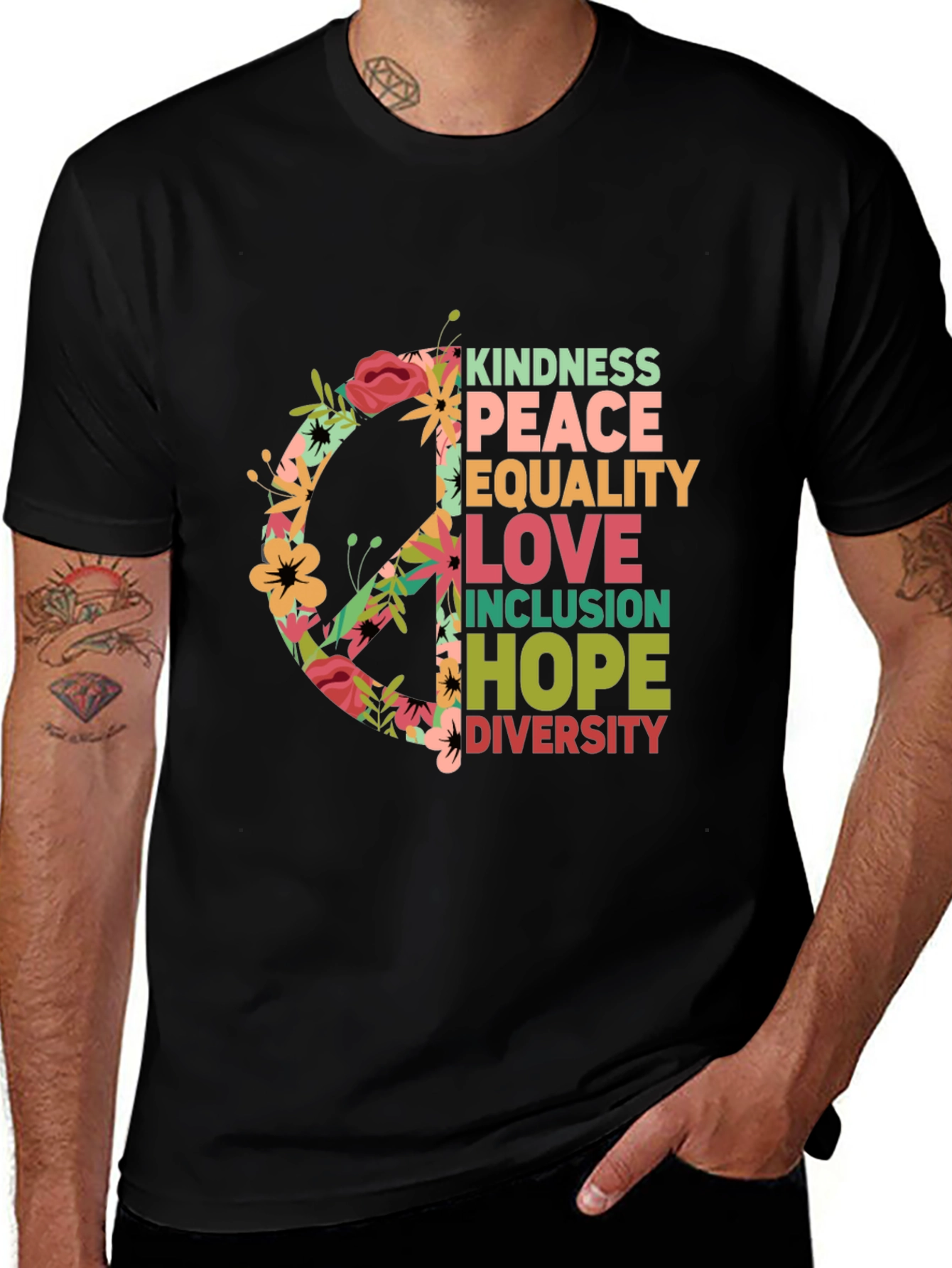Variant 9 of Kindness Peace Love T-Shirt