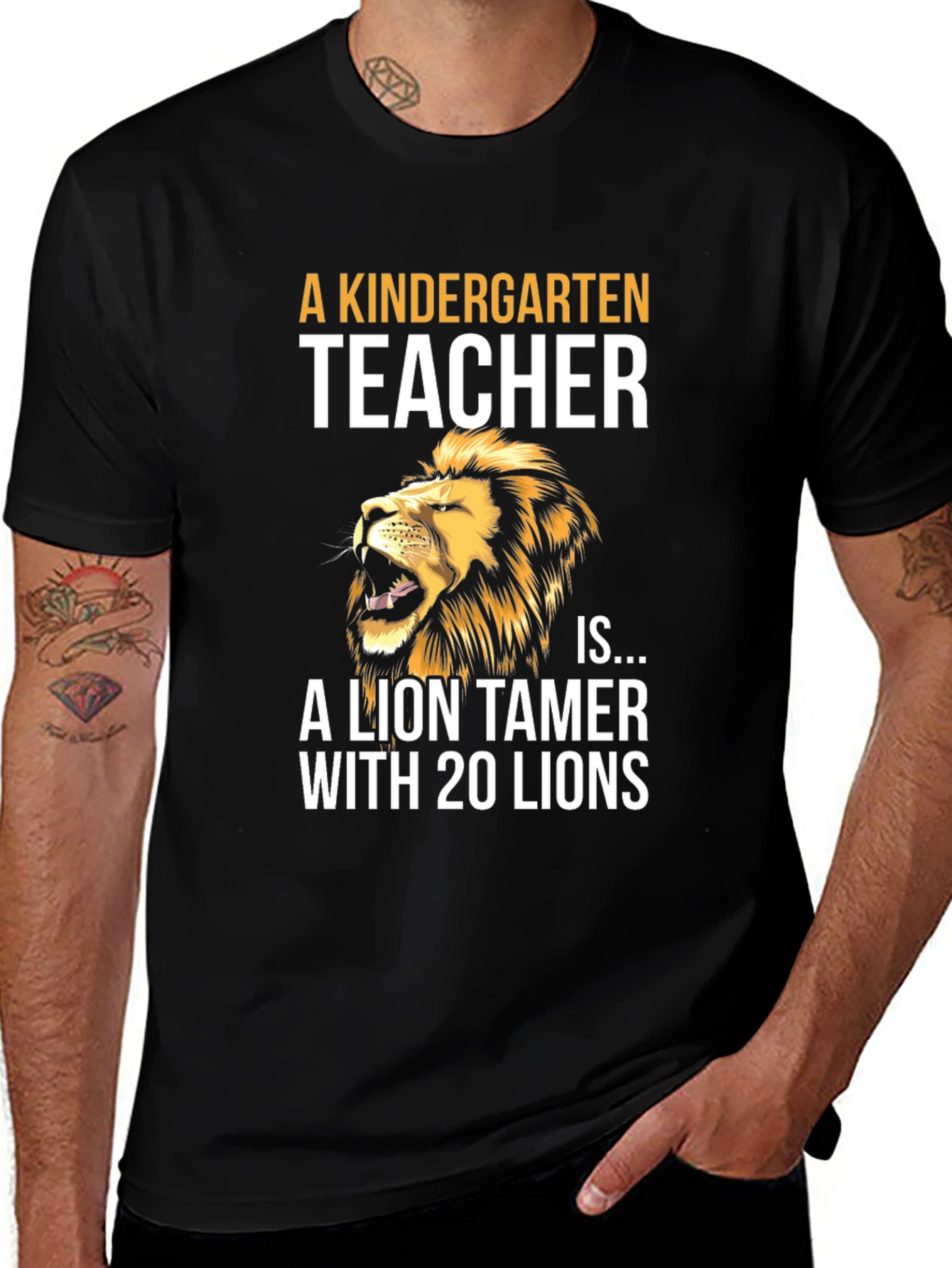Kindergarten Teacher Lion Tamer Graphic Tee