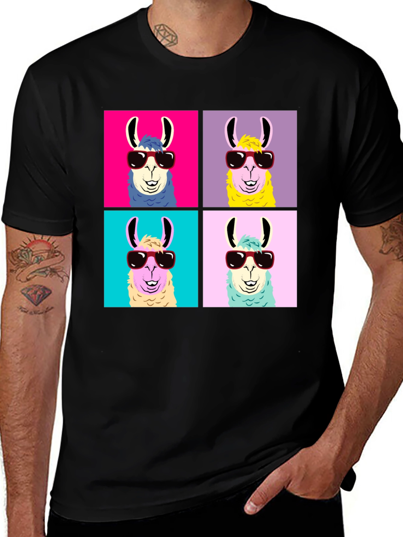 Variant 18 of Llama Pop Art T-Shirt - Cool Animal Tee