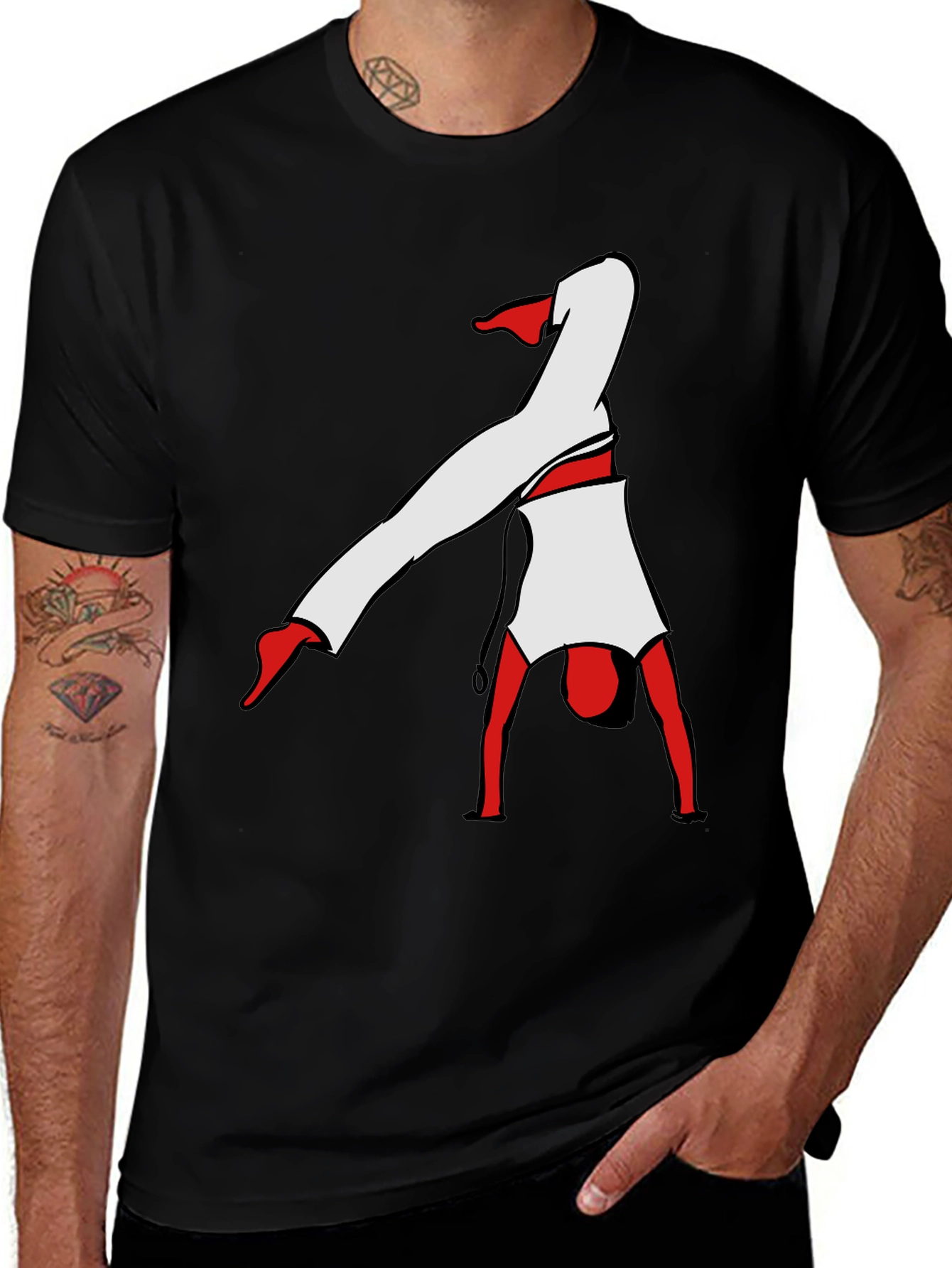 Capoeira Handstand T-Shirt - Black