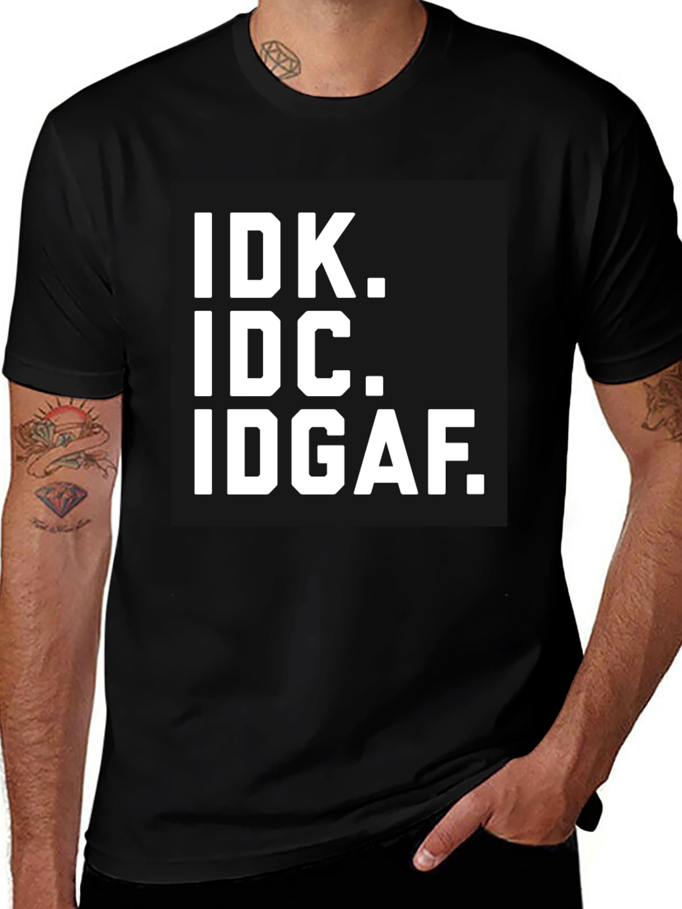 Variant 27 of IDK IDC IDGAF T-Shirt - Bold Statement Tee