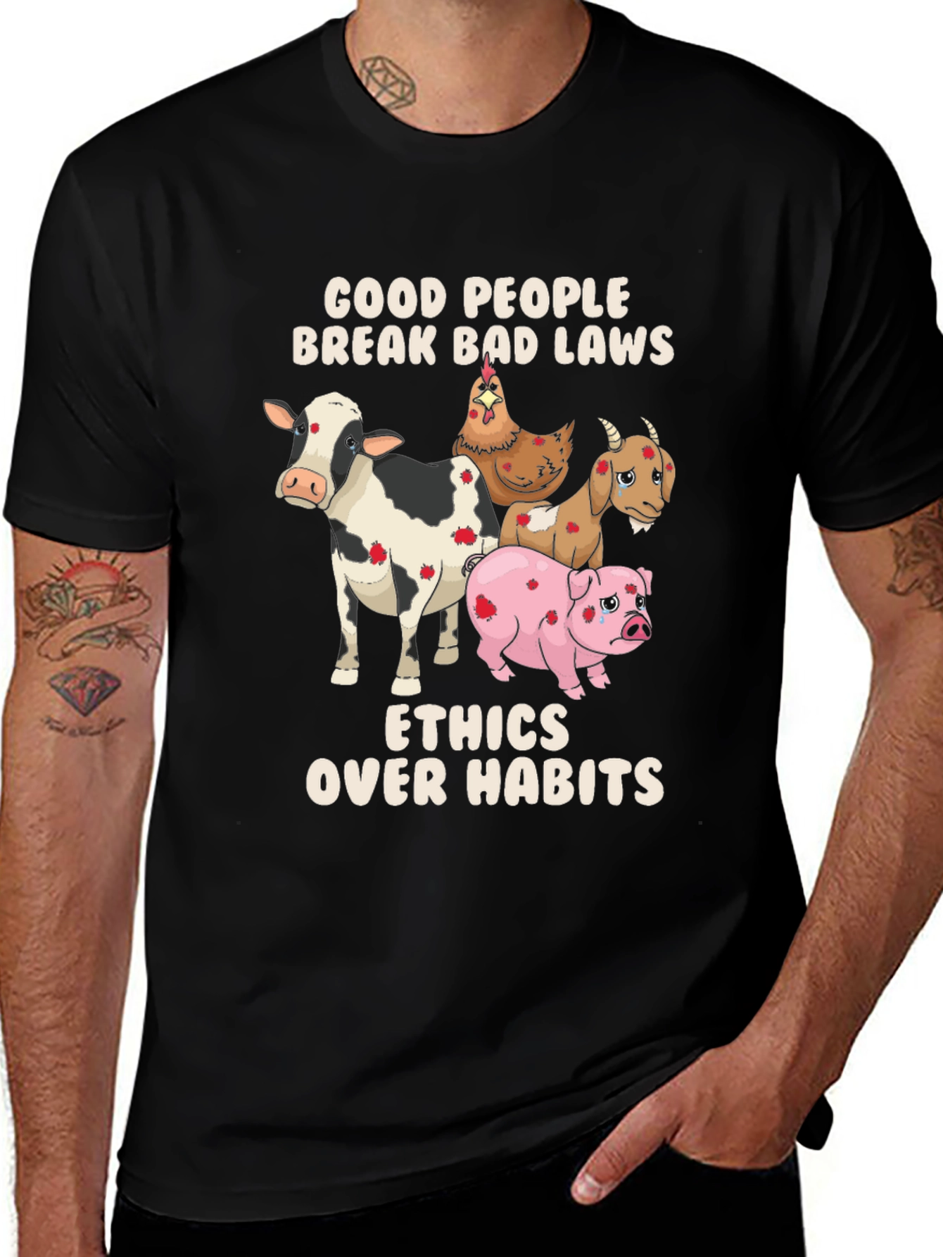 Variant 9 of Ethical Lifestyle T-Shirt: Good People Break Bad Laws