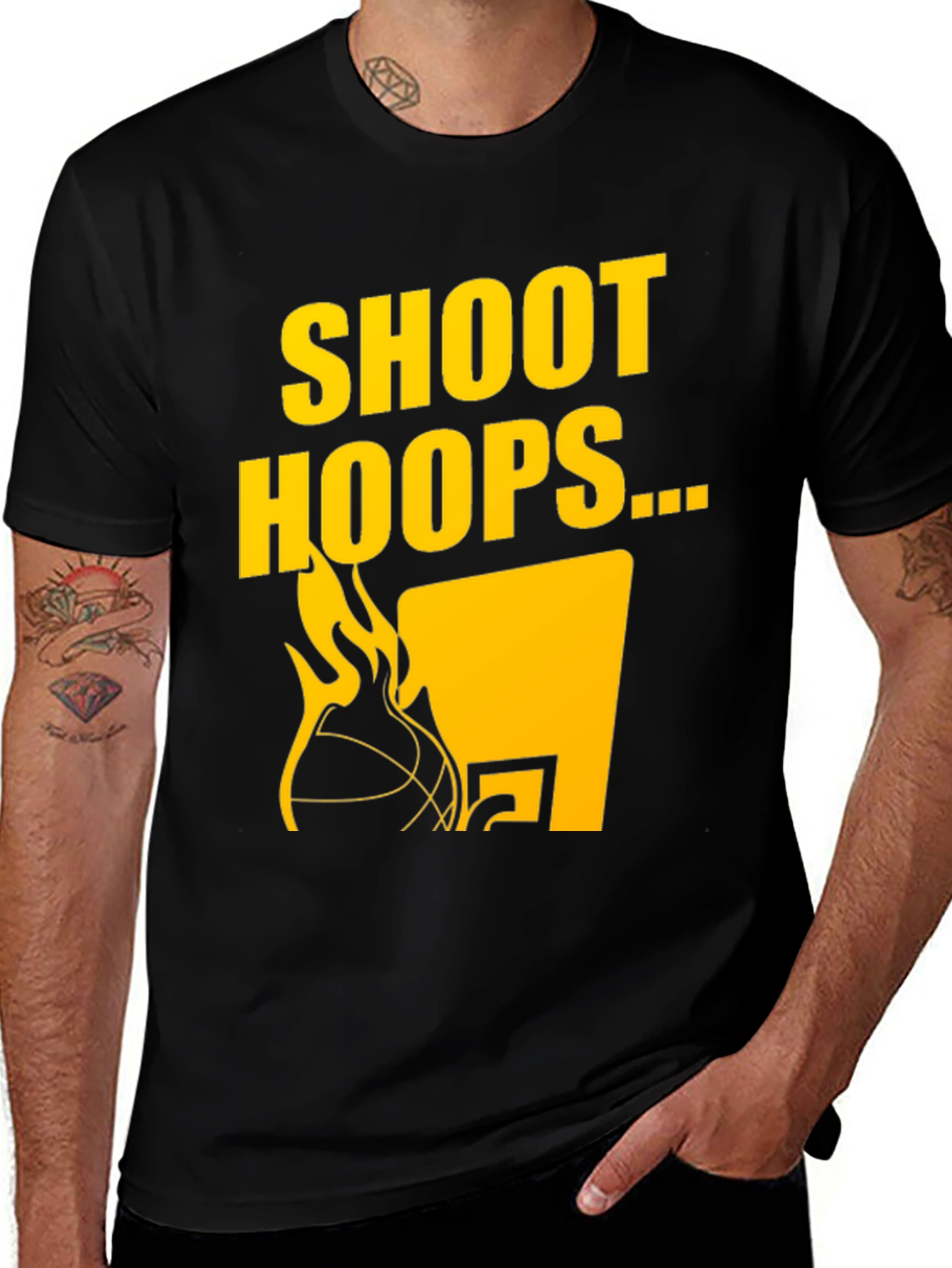 Variant 28 of Shoot Hoops Graphic T-Shirt - Black