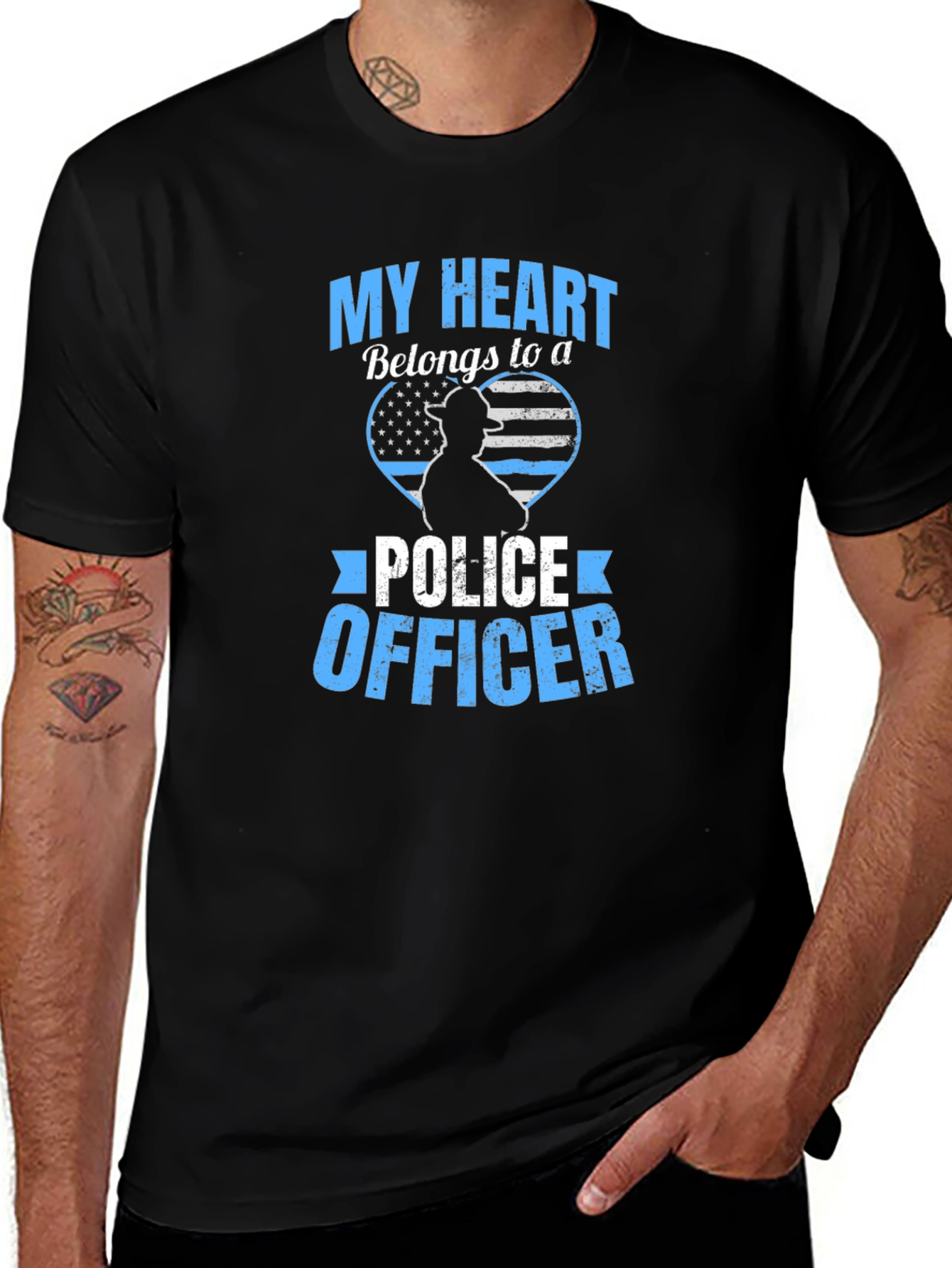 Variant 6 of My Heart Belongs to a Police Officer T-Shirt