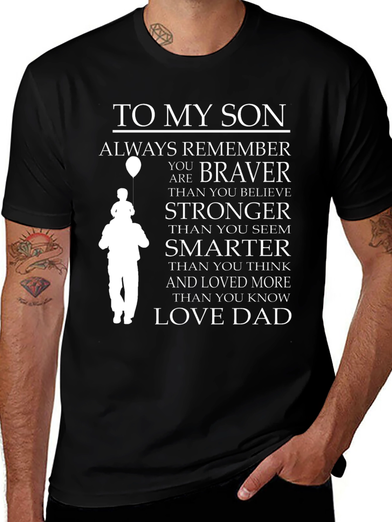 Variant 6 of To My Son Love Dad Black T-Shirt