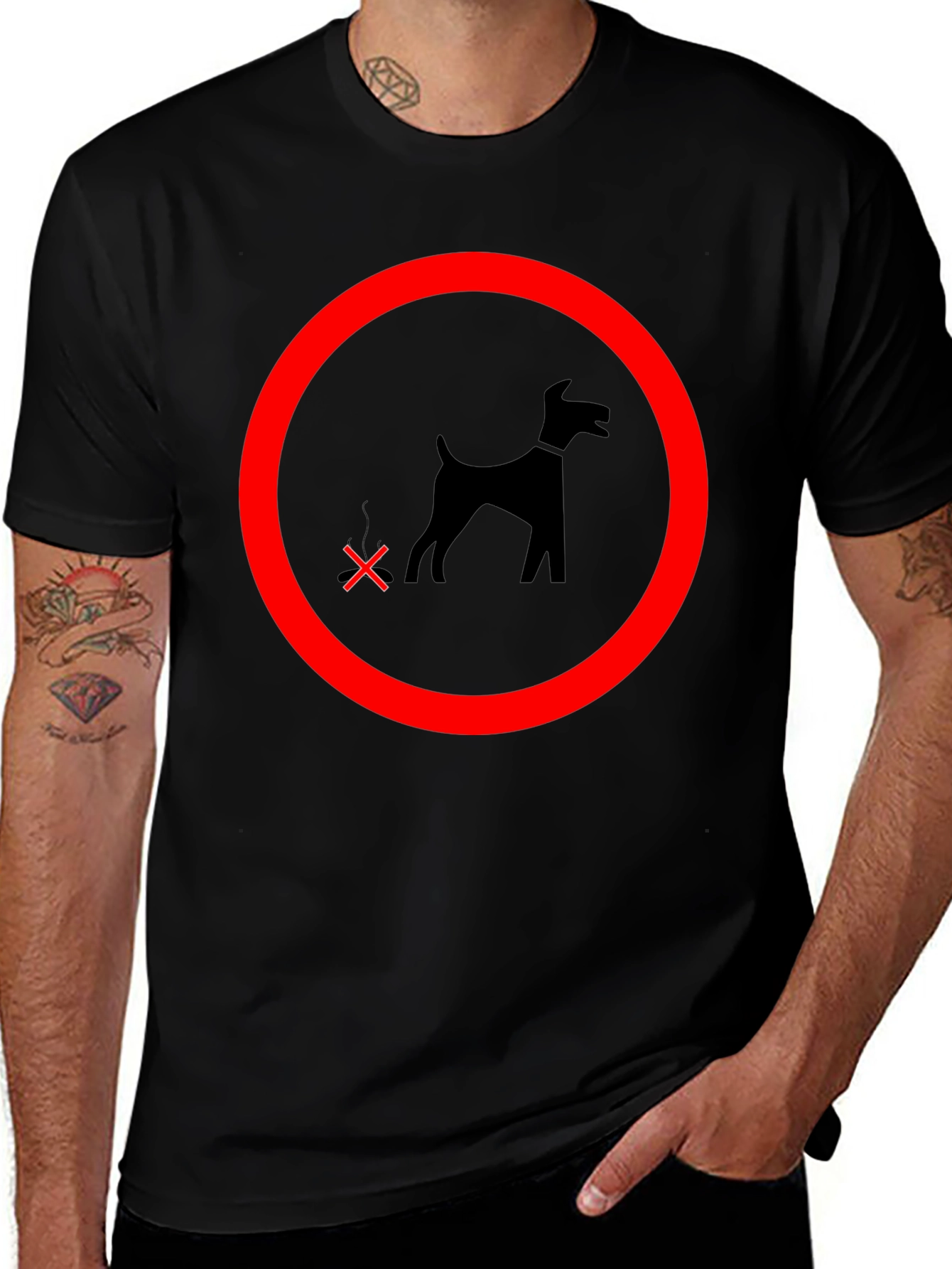 Variant 26 of Funny No Dog Pooping T-Shirt