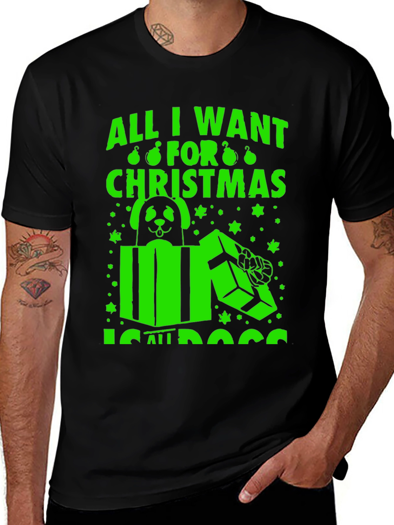 Variant 4 of All I Want For Christmas Is All Dogs T-Shirt