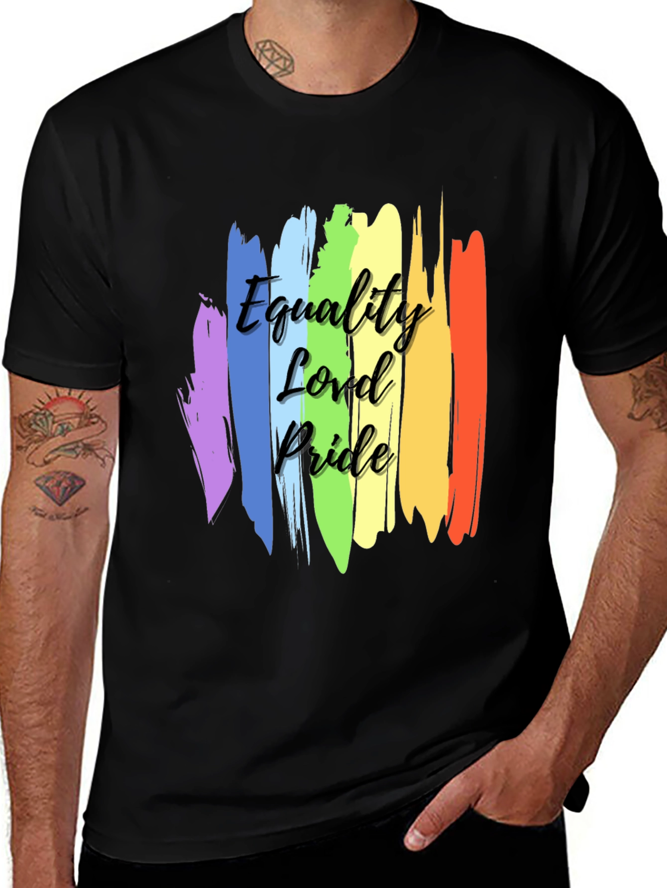 Variant 19 of Equality, Love, Pride T-Shirt - Black