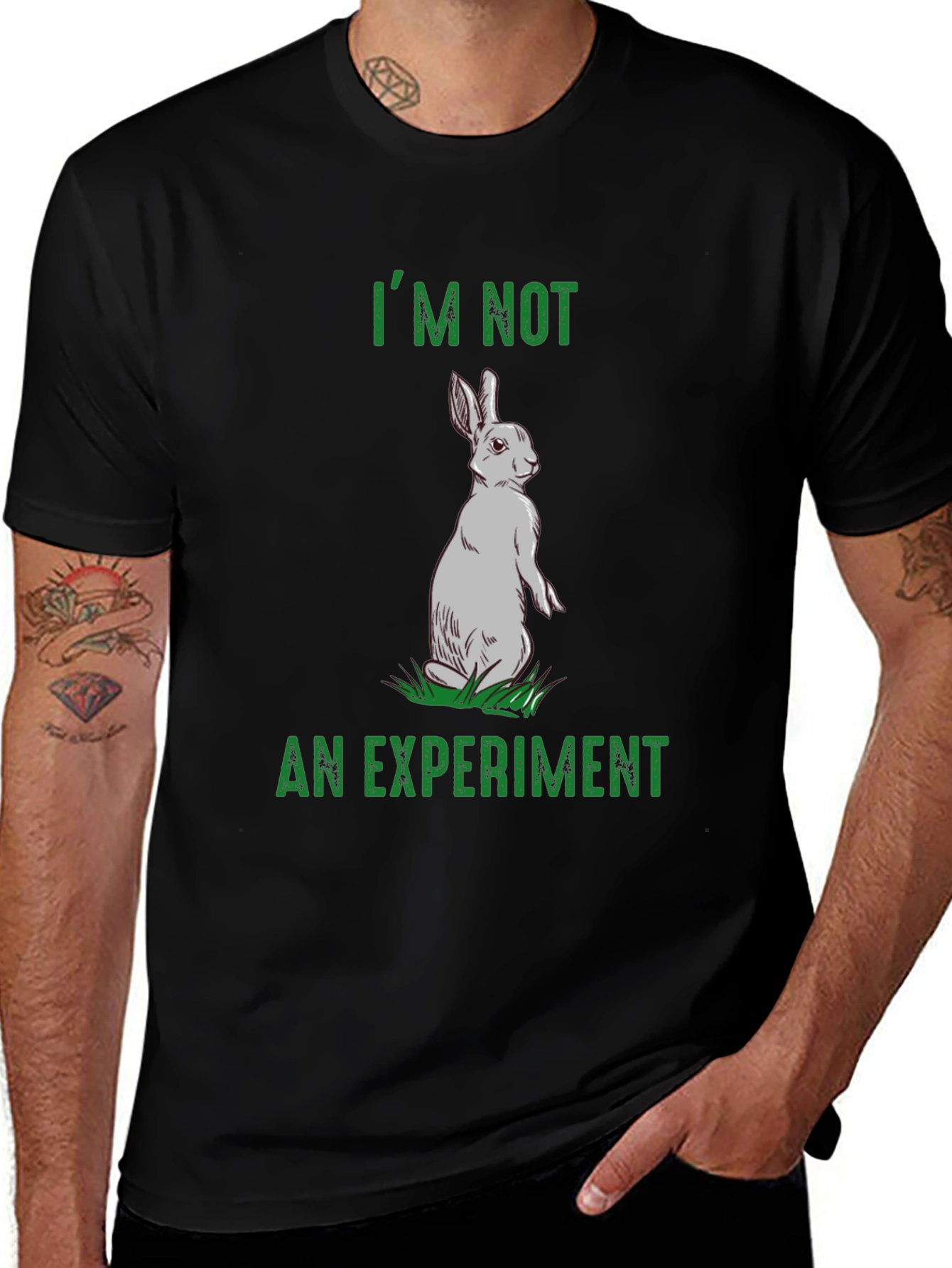 Variant 16 of Rabbit Rights T-Shirt - I'm Not An Experiment