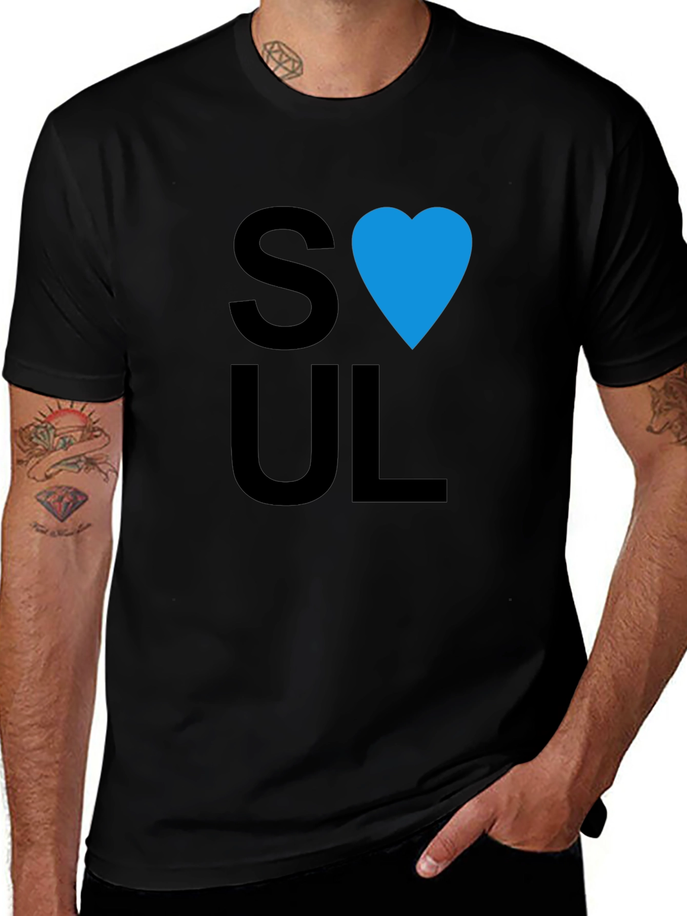 Variant 14 of Soul Heart Graphic T-Shirt - Black