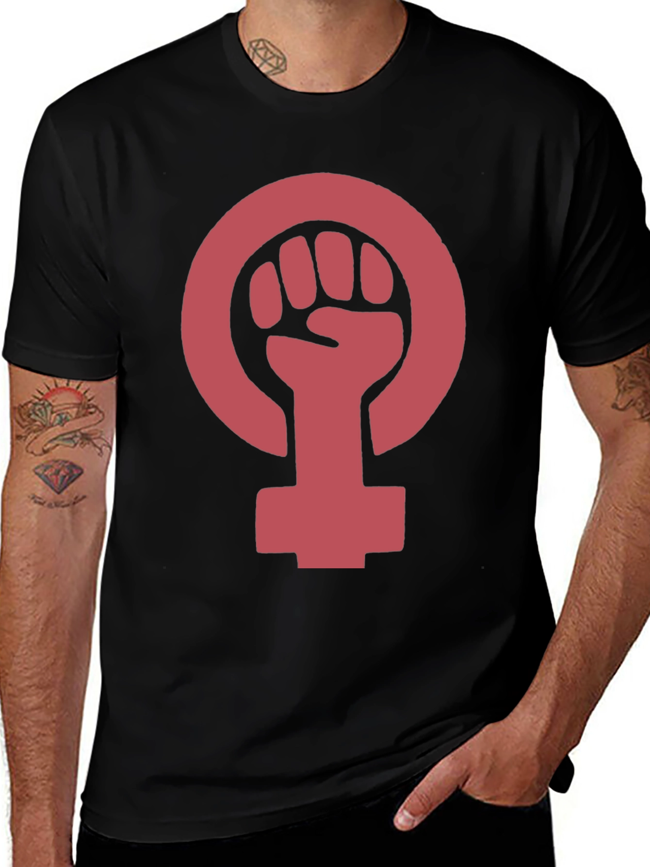 Variant 7 of Feminist Fist T-Shirt - Empowering Symbol Tee