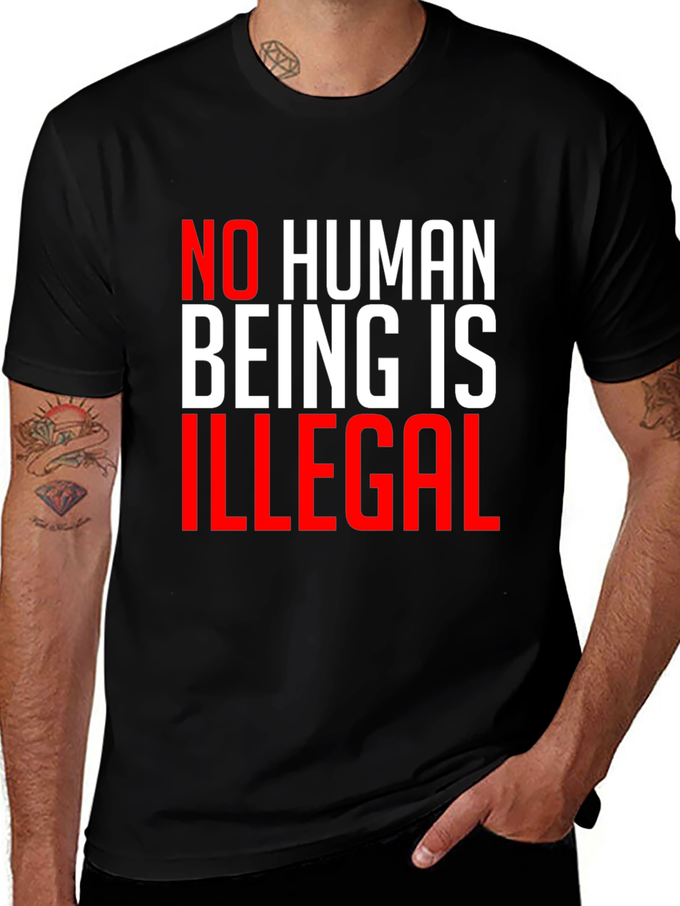 Variant 15 of No Human Being is Illegal T-Shirt