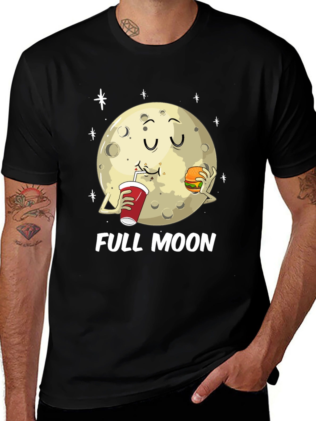 Variant 26 of Full Moon Eating Graphic T-Shirt