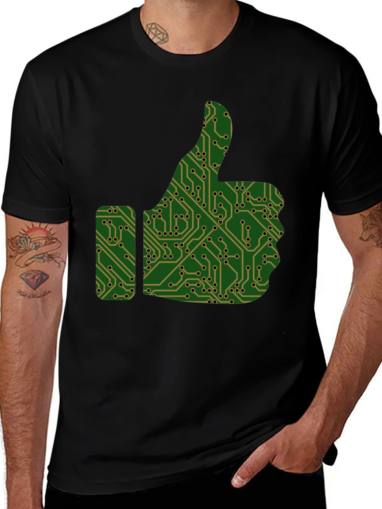 Variant 29 of Tech Thumbs Up Graphic T-Shirt
