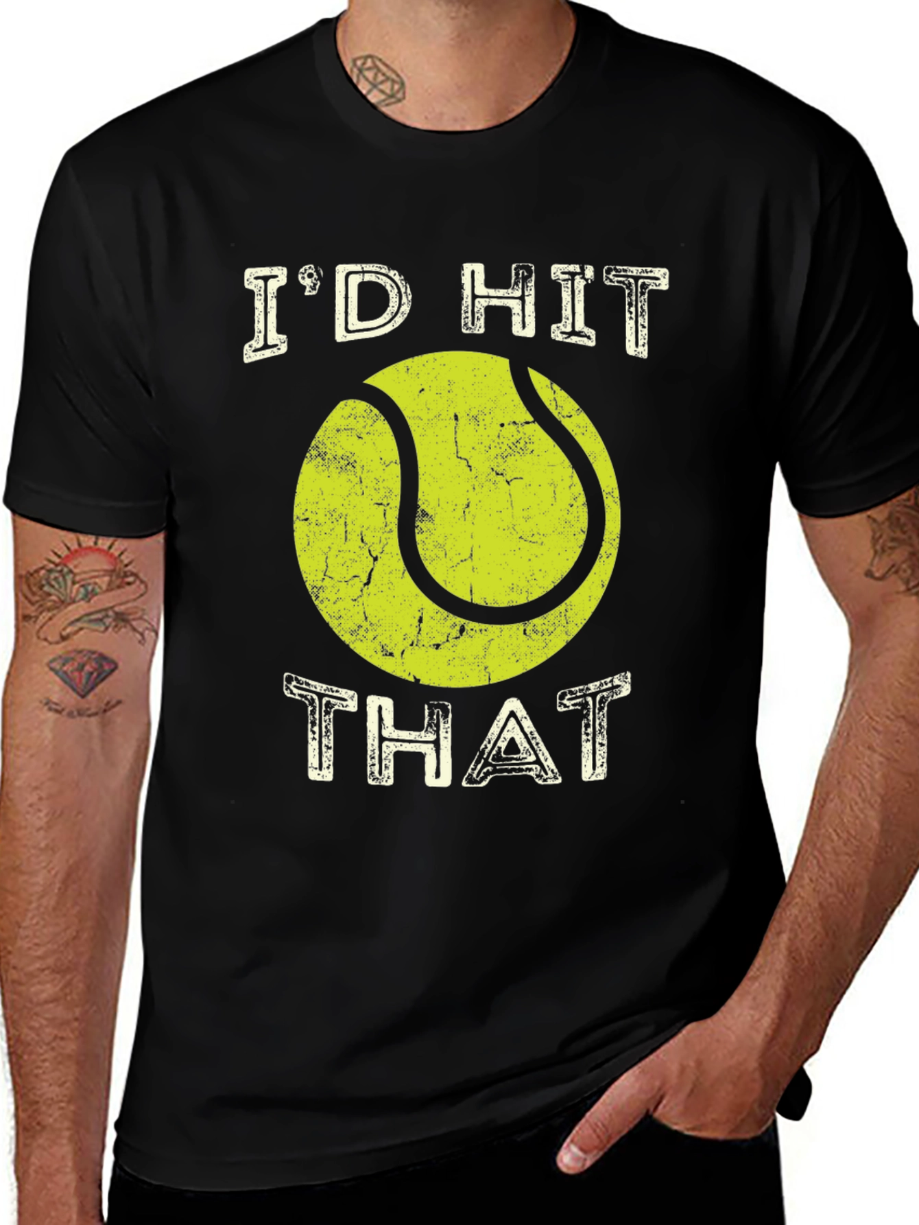 Variant 16 of I'd Hit That Tennis Ball Graphic T-Shirt