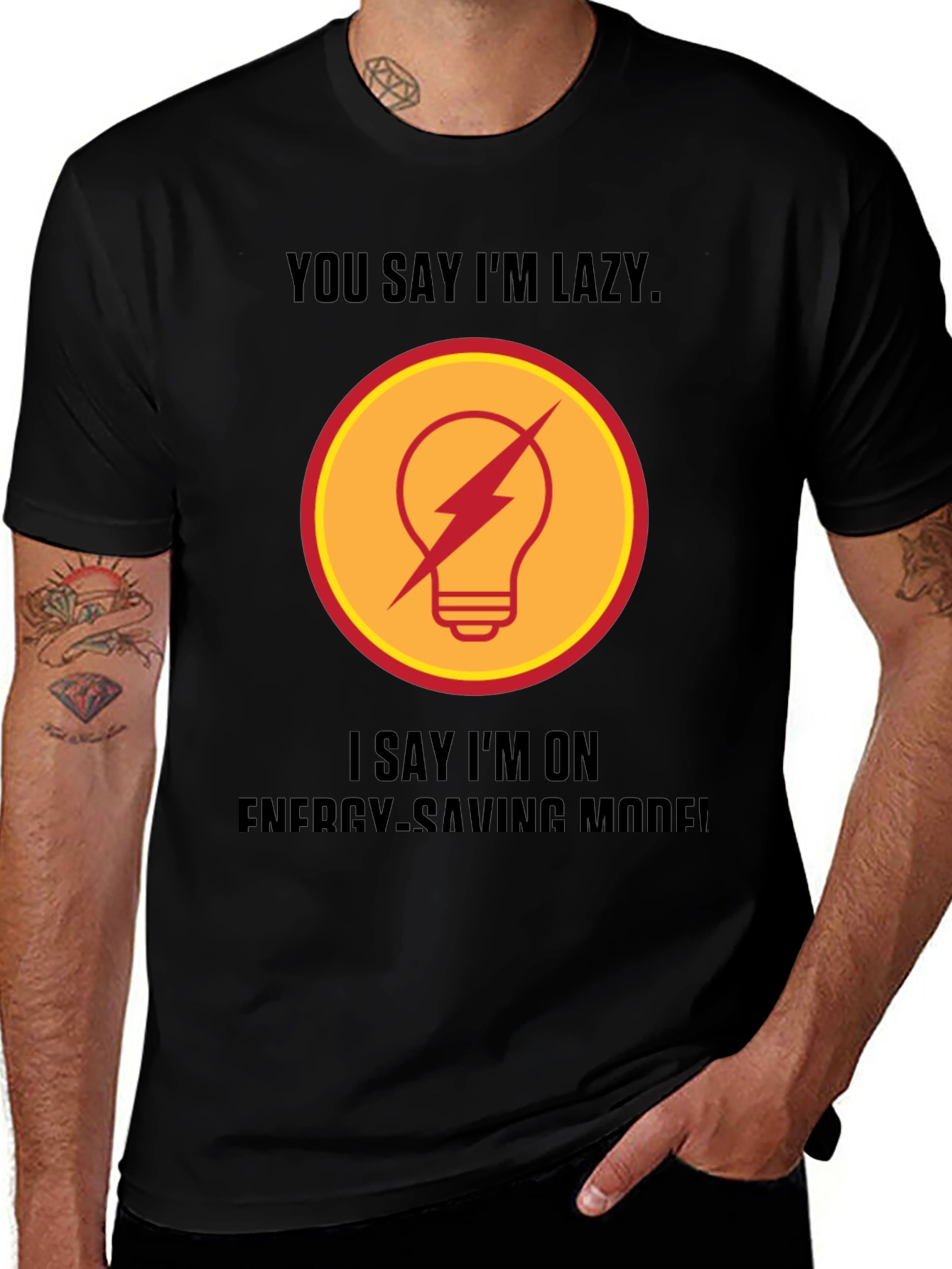Variant 13 of Energy Saving Mode T-Shirt - Funny Lazy Humor Tee