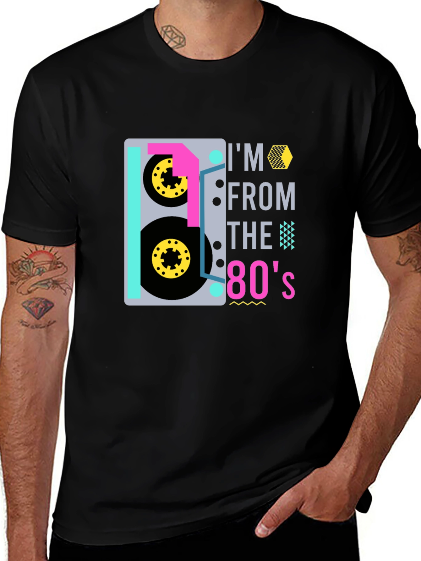 Variant 15 of Retro 80's Cassette Tape T-Shirt